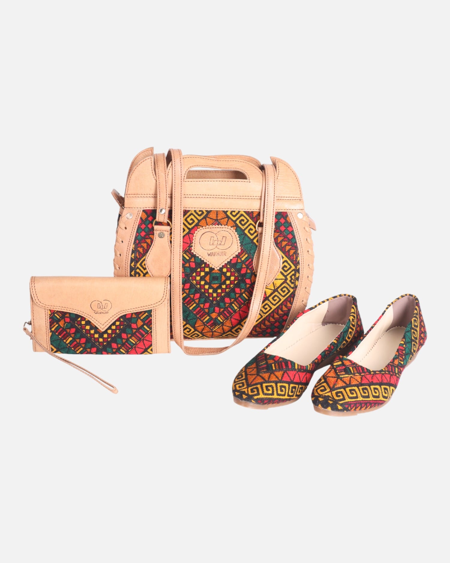 Traditional Leather Set – Handbag, Shoes, Purse