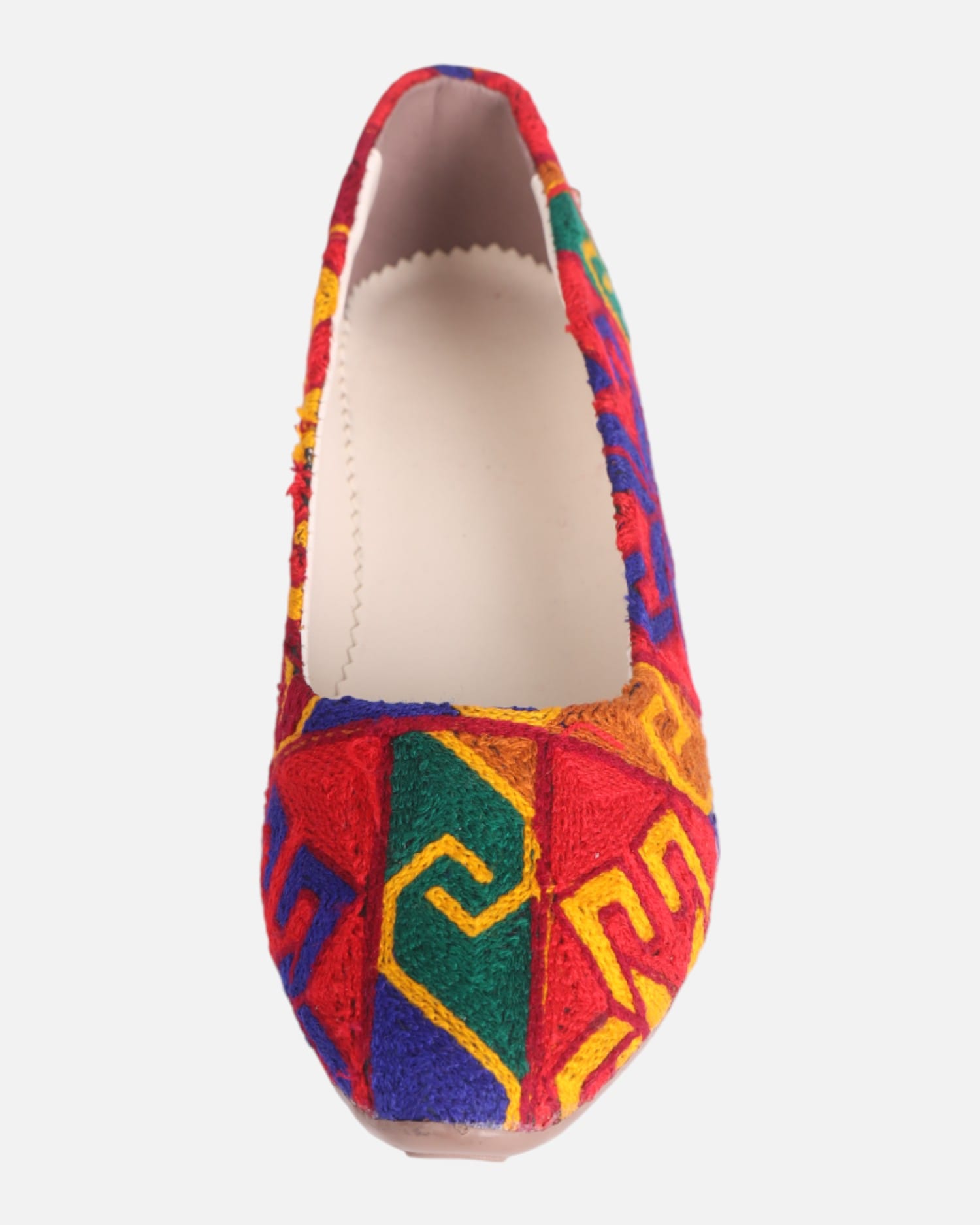 Handbag, Shoes & Pouch Set – Multicolor Artisan Craft
