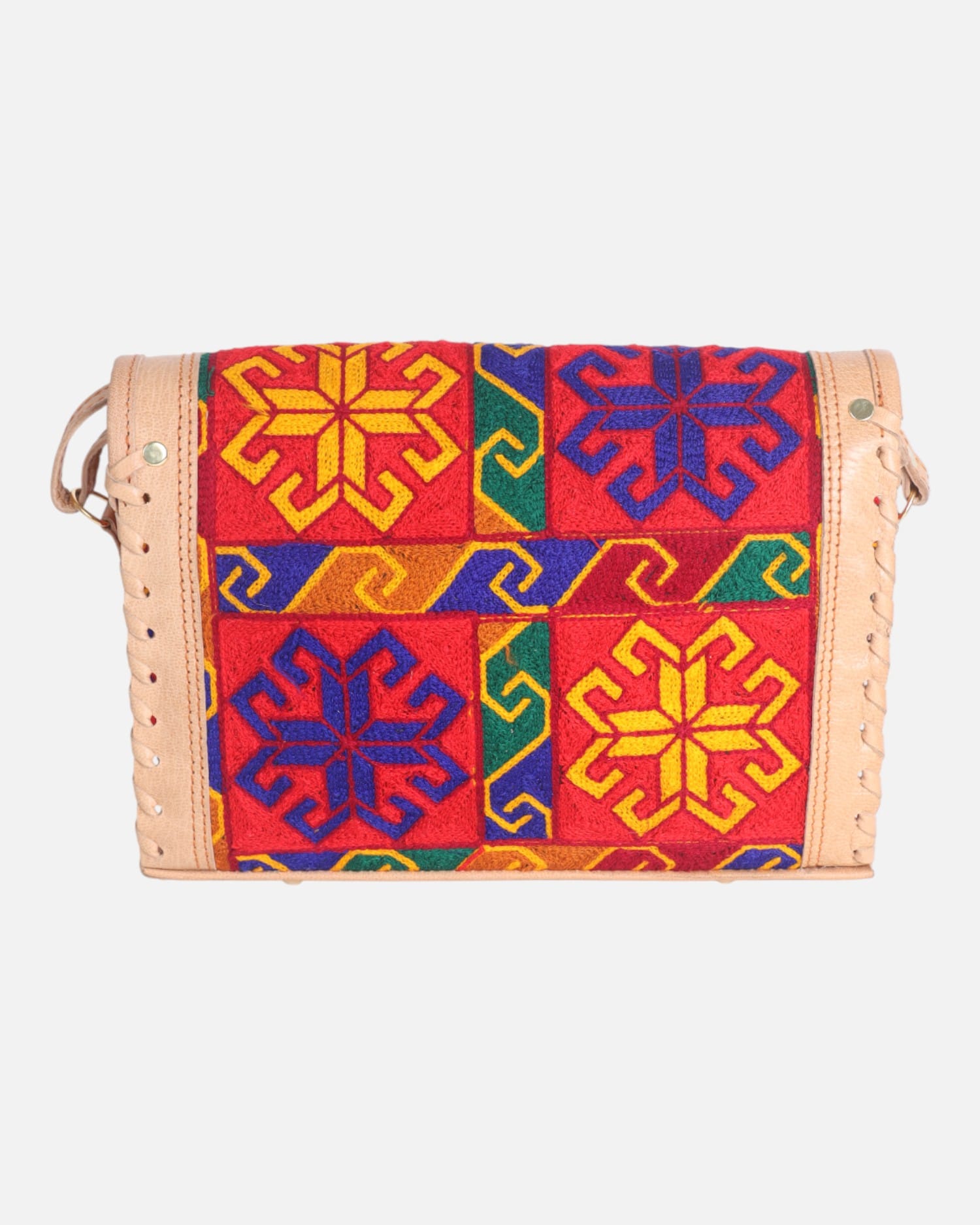 Handbag, Shoes & Pouch Set – Multicolor Artisan Craft