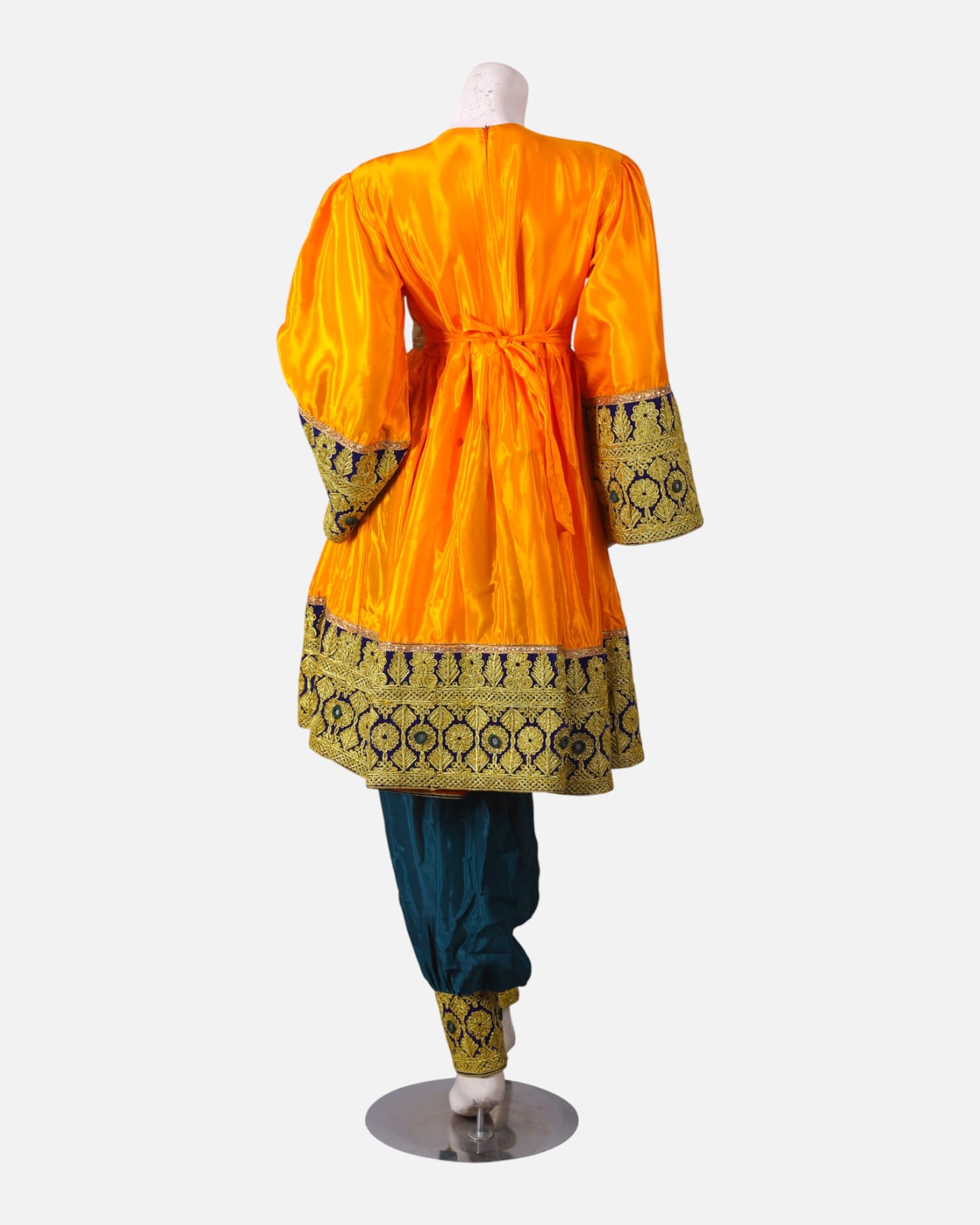 Women’s Afghan Cultural Dress, Handwoven Gold Glitter, Perfect for Weddings