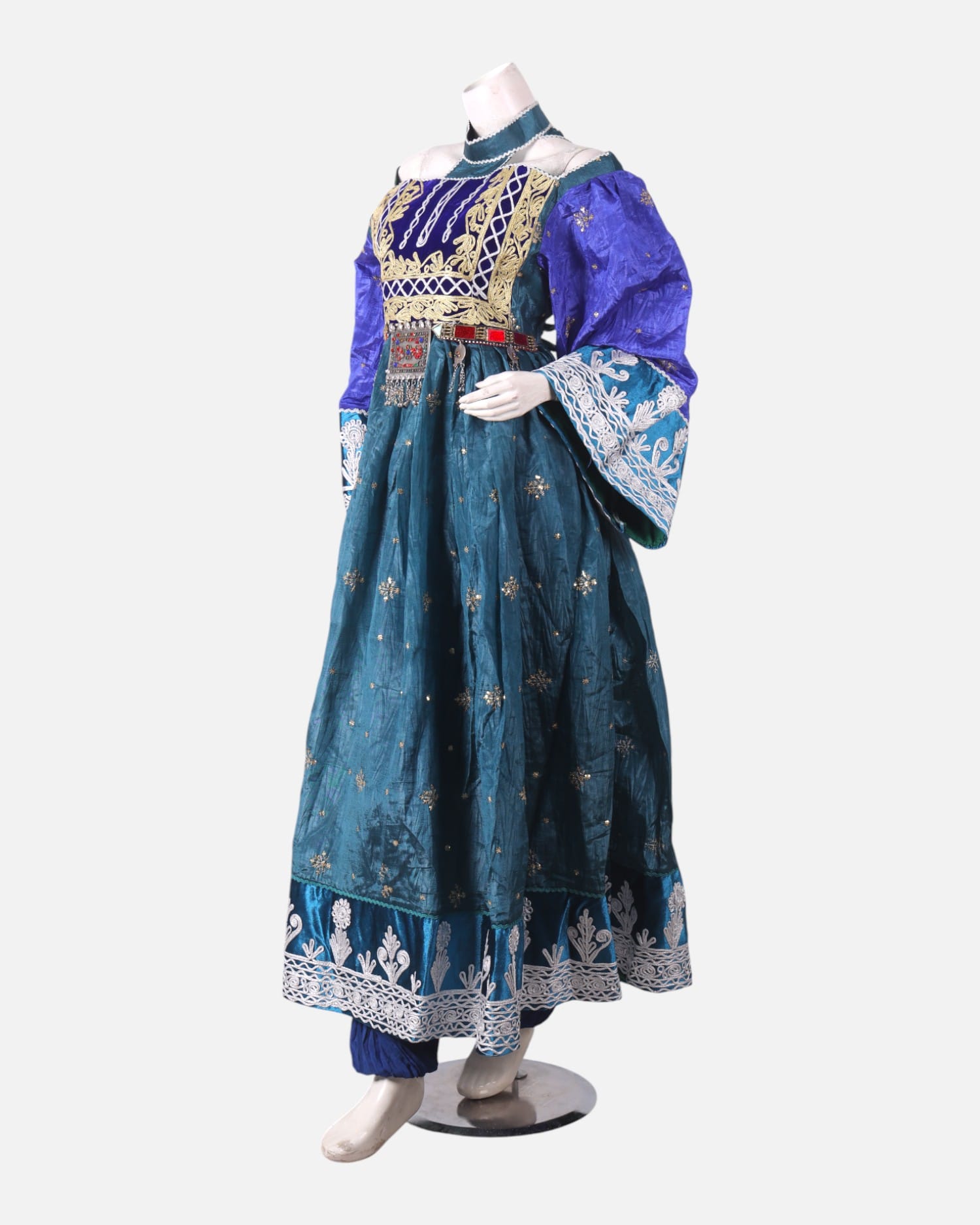 Ocian Blue handmade Afghani Dress & Jewellery