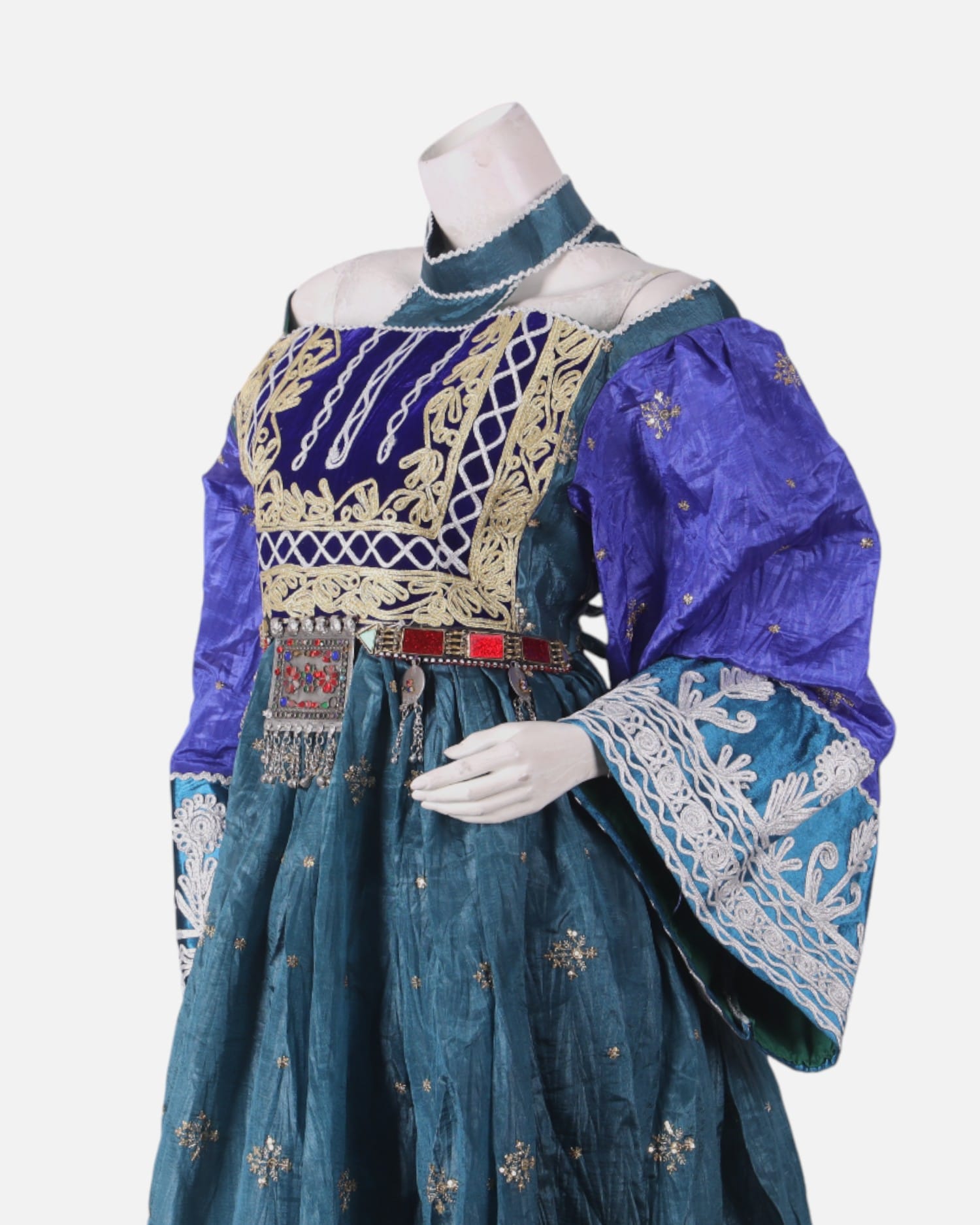 Ocian Blue handmade Afghani Dress & Jewellery