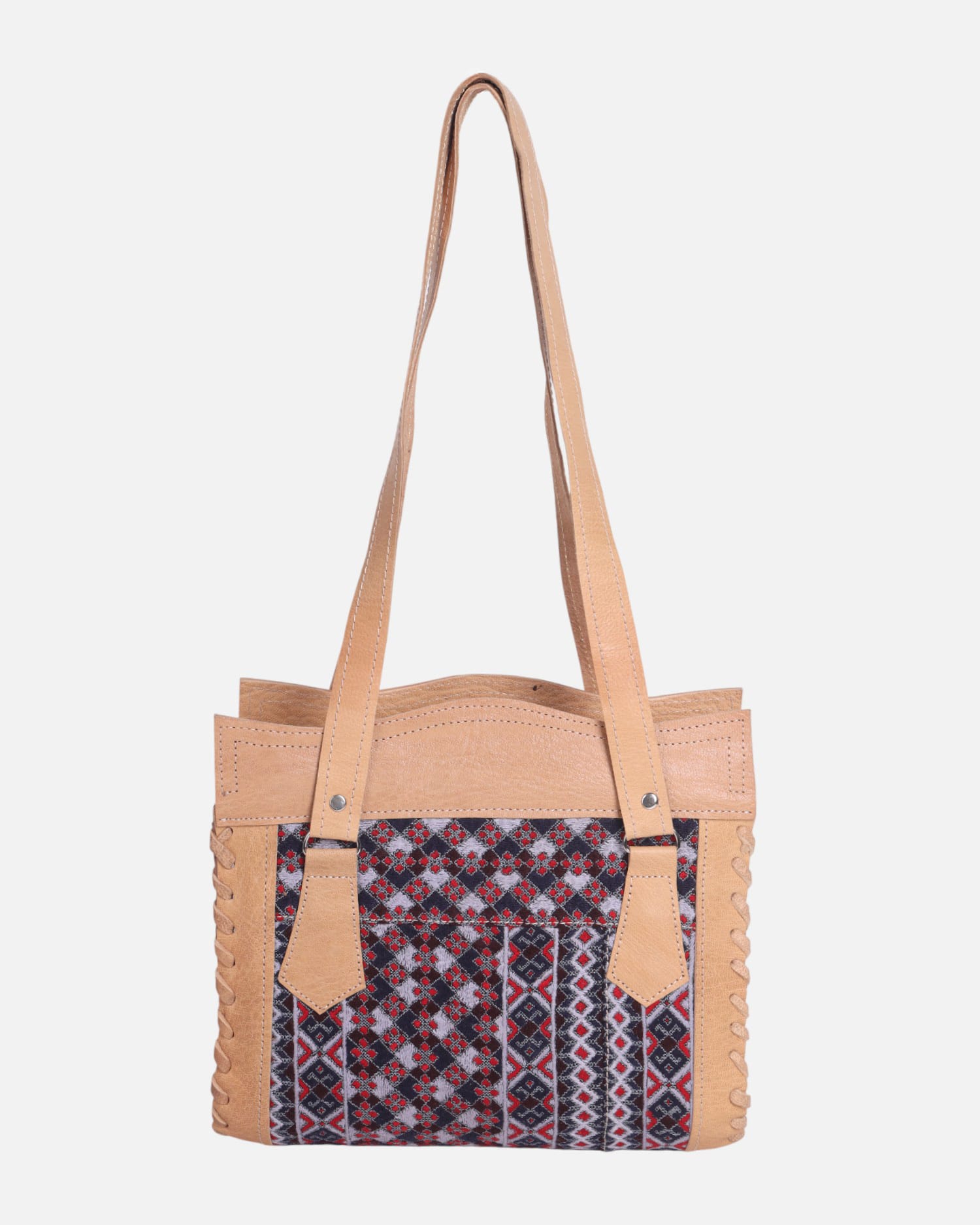 Leather Bag with Balochi Embroidery