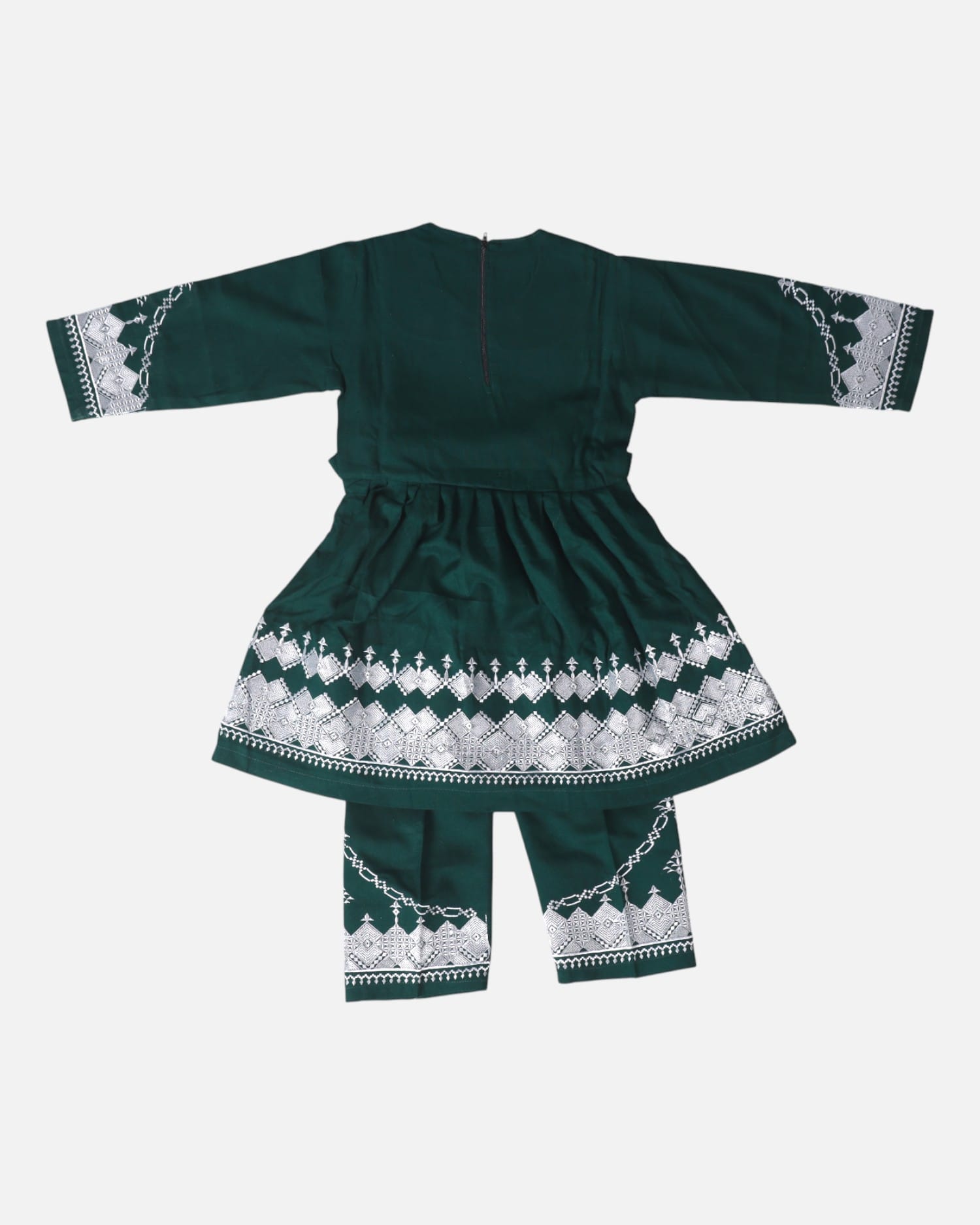 Green Hazaragi Embroidered Children’s Dress