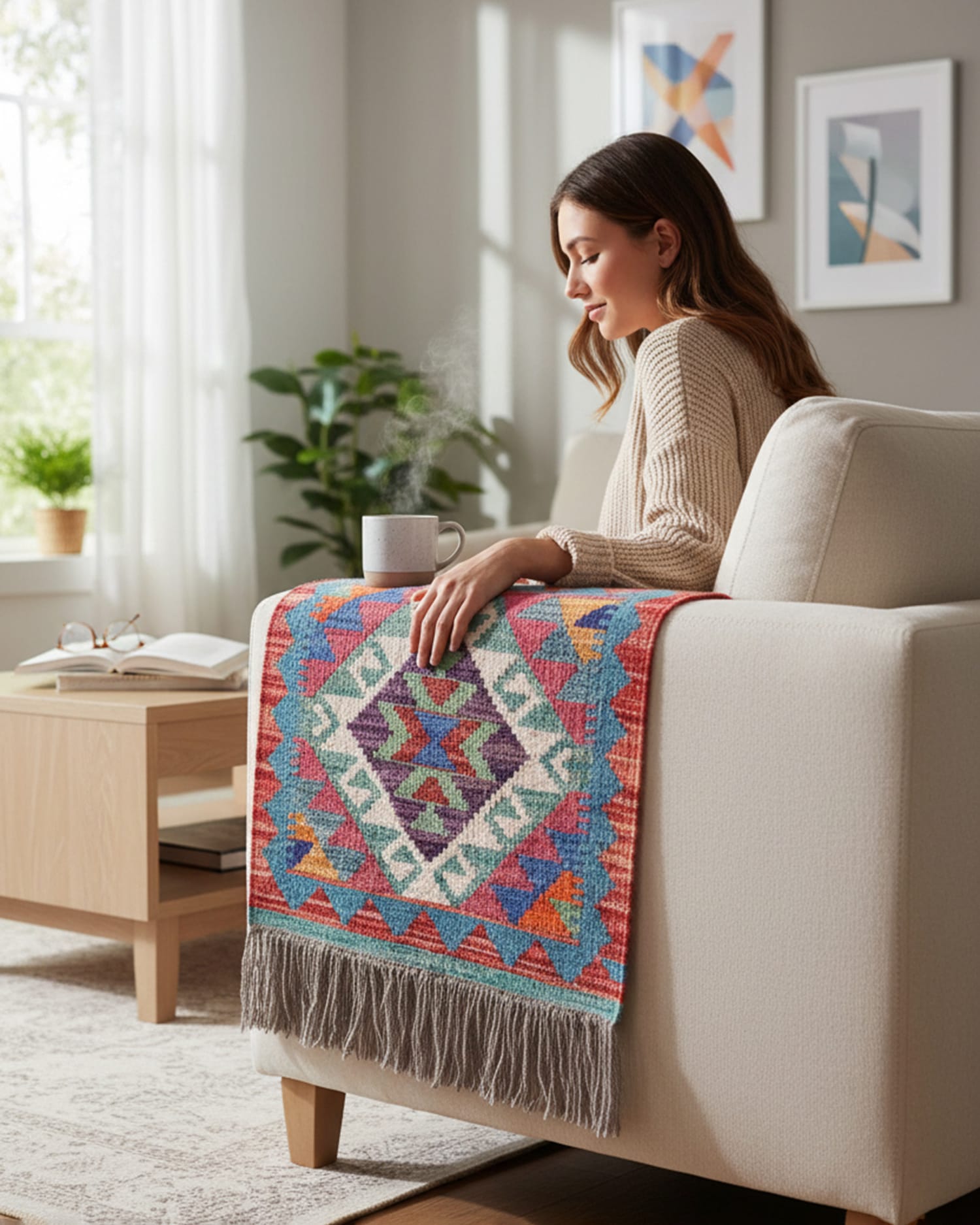 Traditional Afghan Kilim Wall Decor