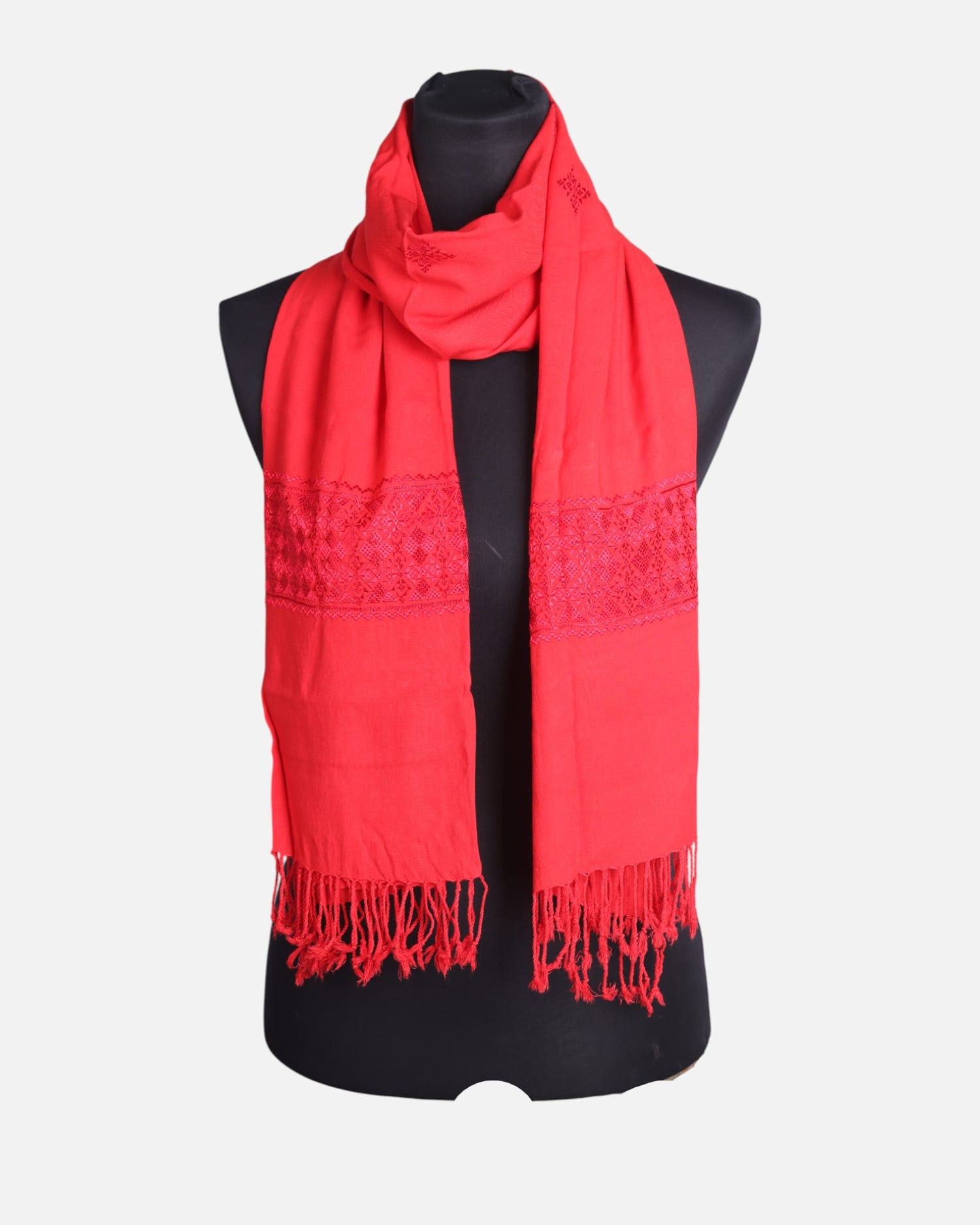Red Afghan Khammaki Scarf