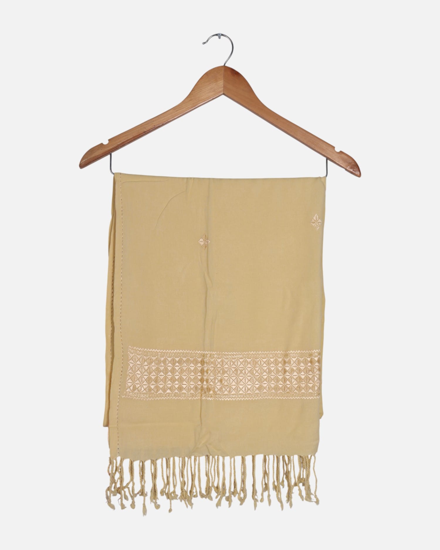 Soft Cream Afghan Scarf
