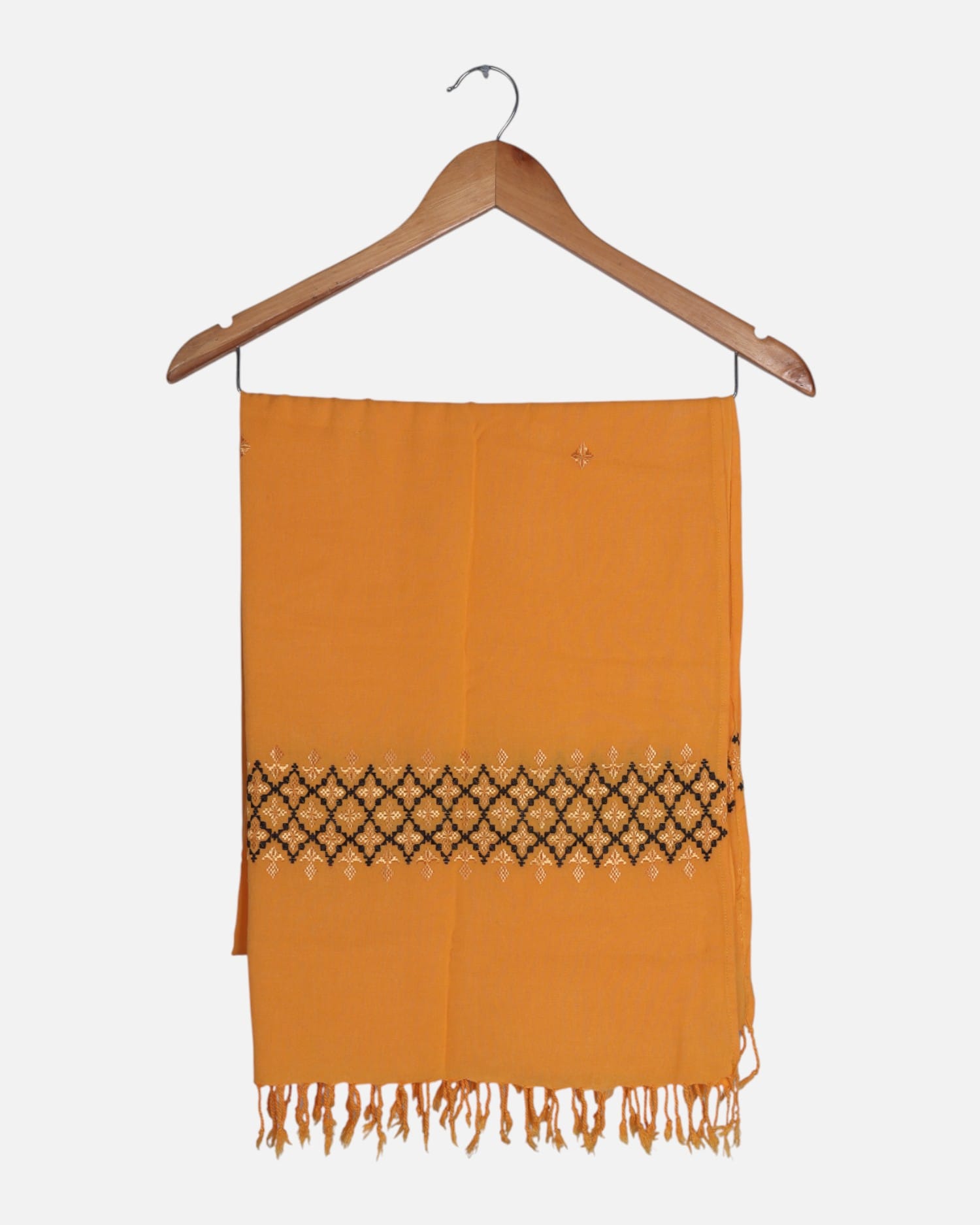 Mustard Orange Afghan Cotton Scarf