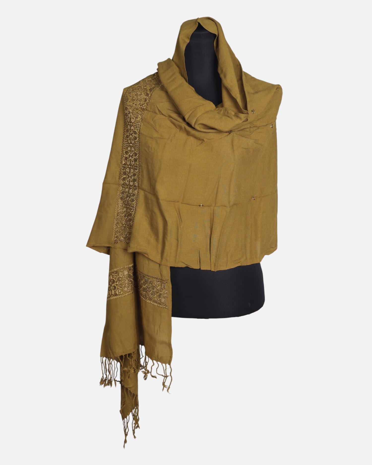Cotton Scarf with Khamaki Embroidery