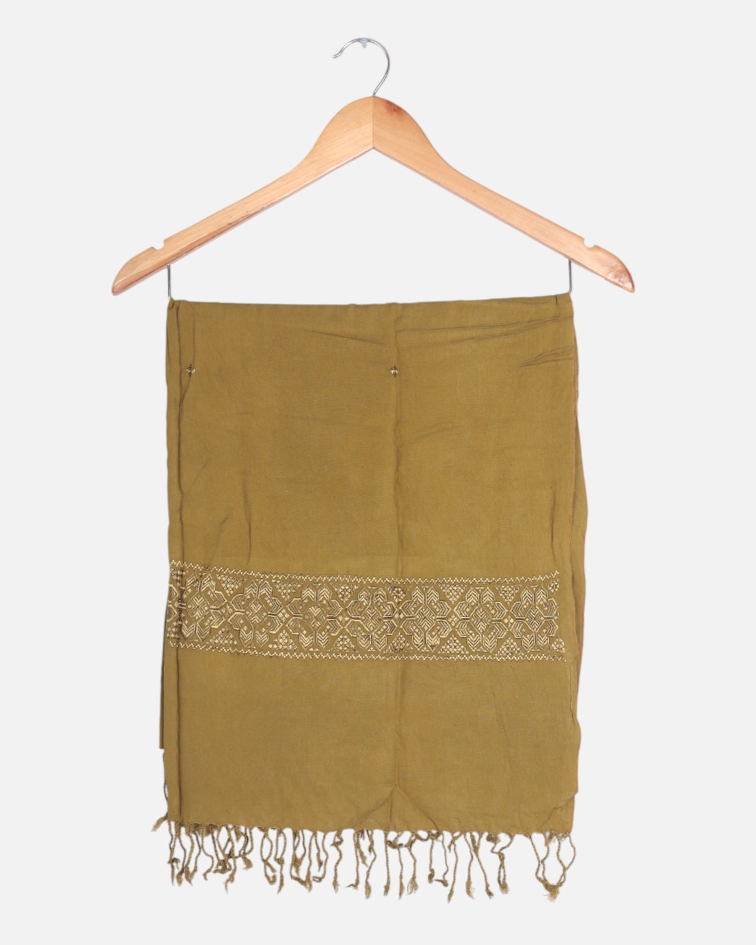 Cotton Scarf with Khamaki Embroidery