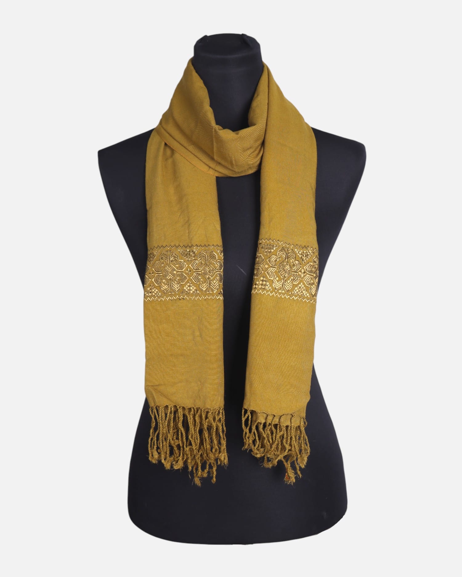 Cotton Scarf with Khamaki Embroidery