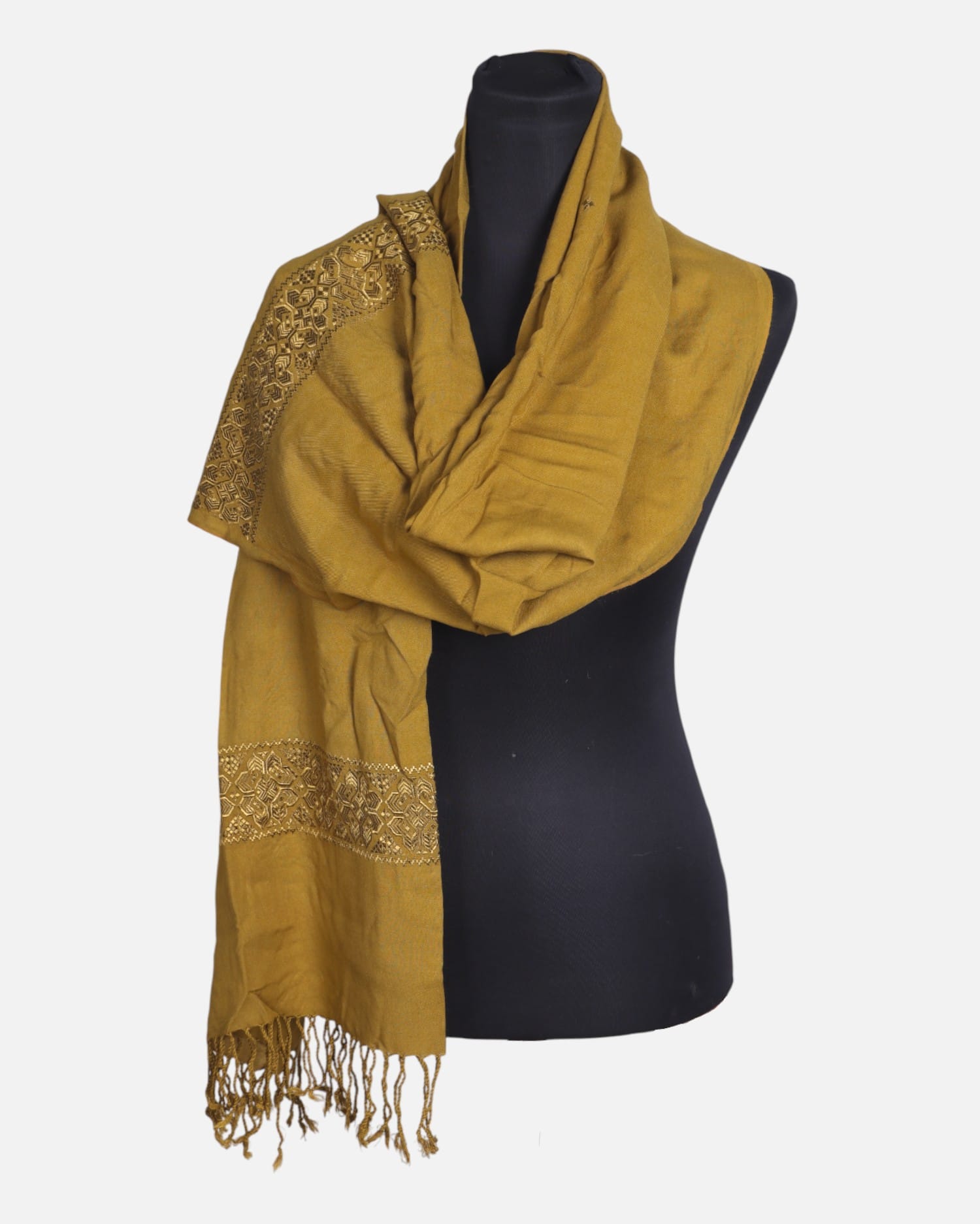 Cotton Scarf with Khamaki Embroidery