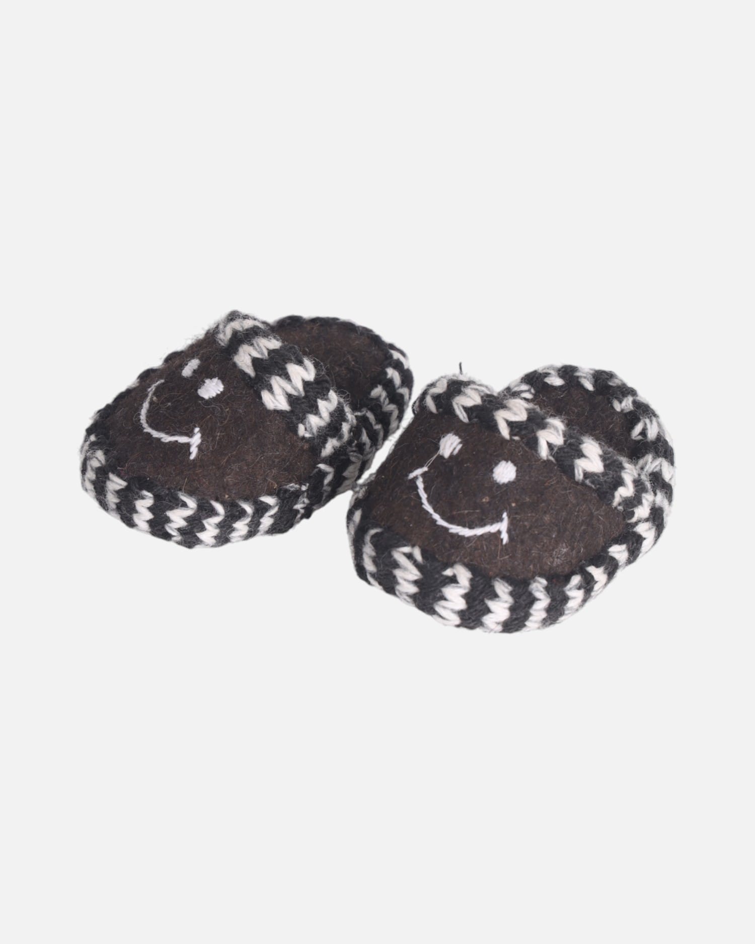 Kids Wool Felt Slippers with Smiling Face