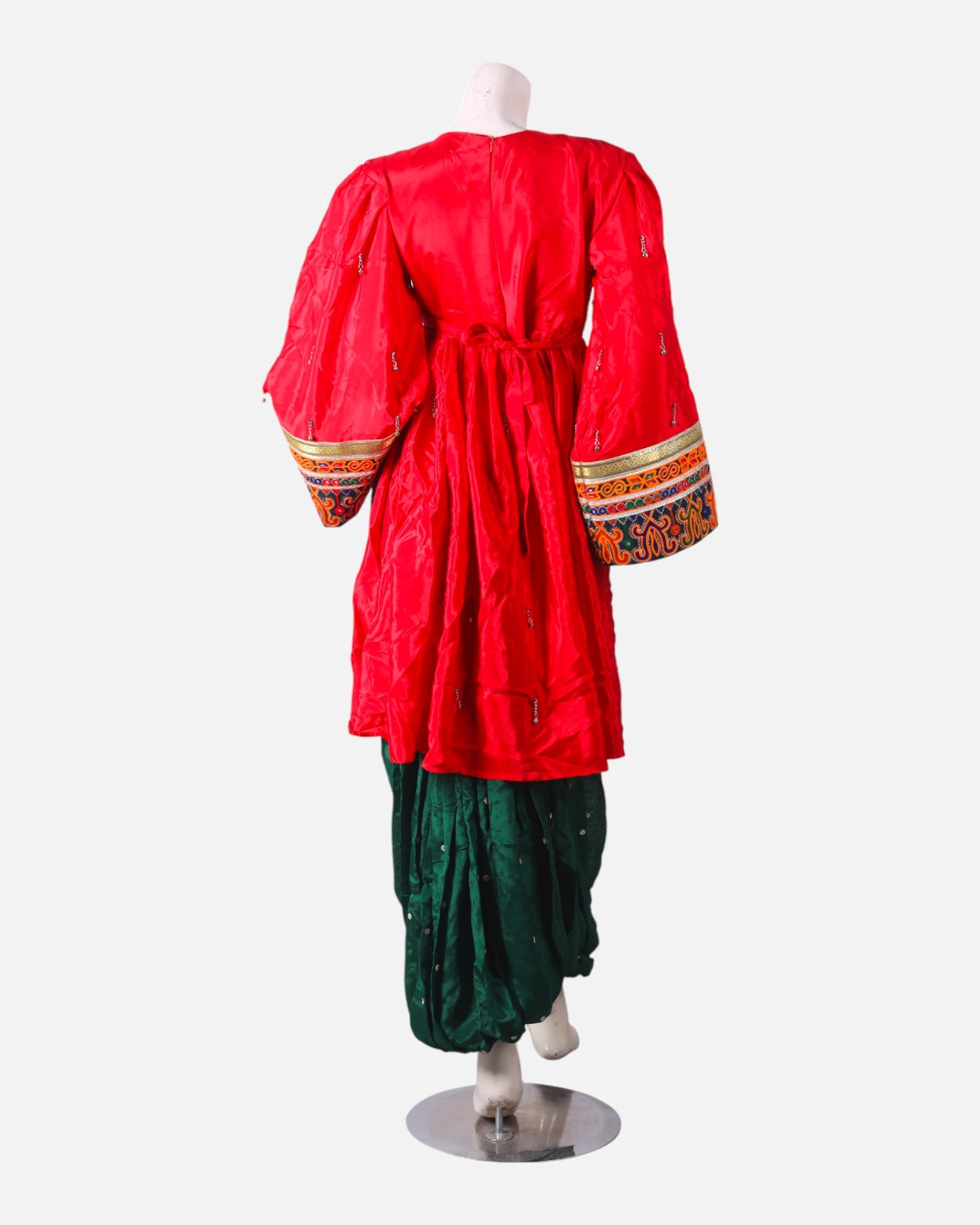 Afghan nikkah kochi red and green couple dress