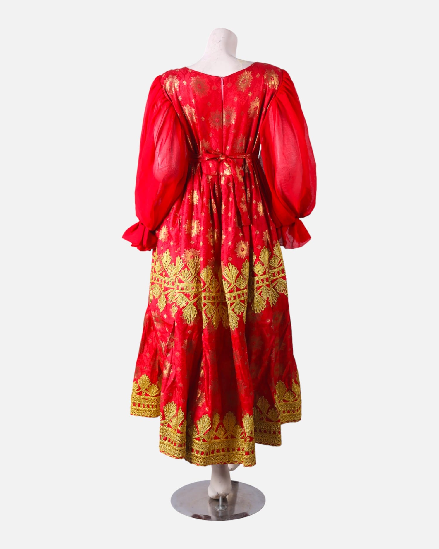 Red Wedding Dress – Yellow Cherma Embroidered Bridal Wear