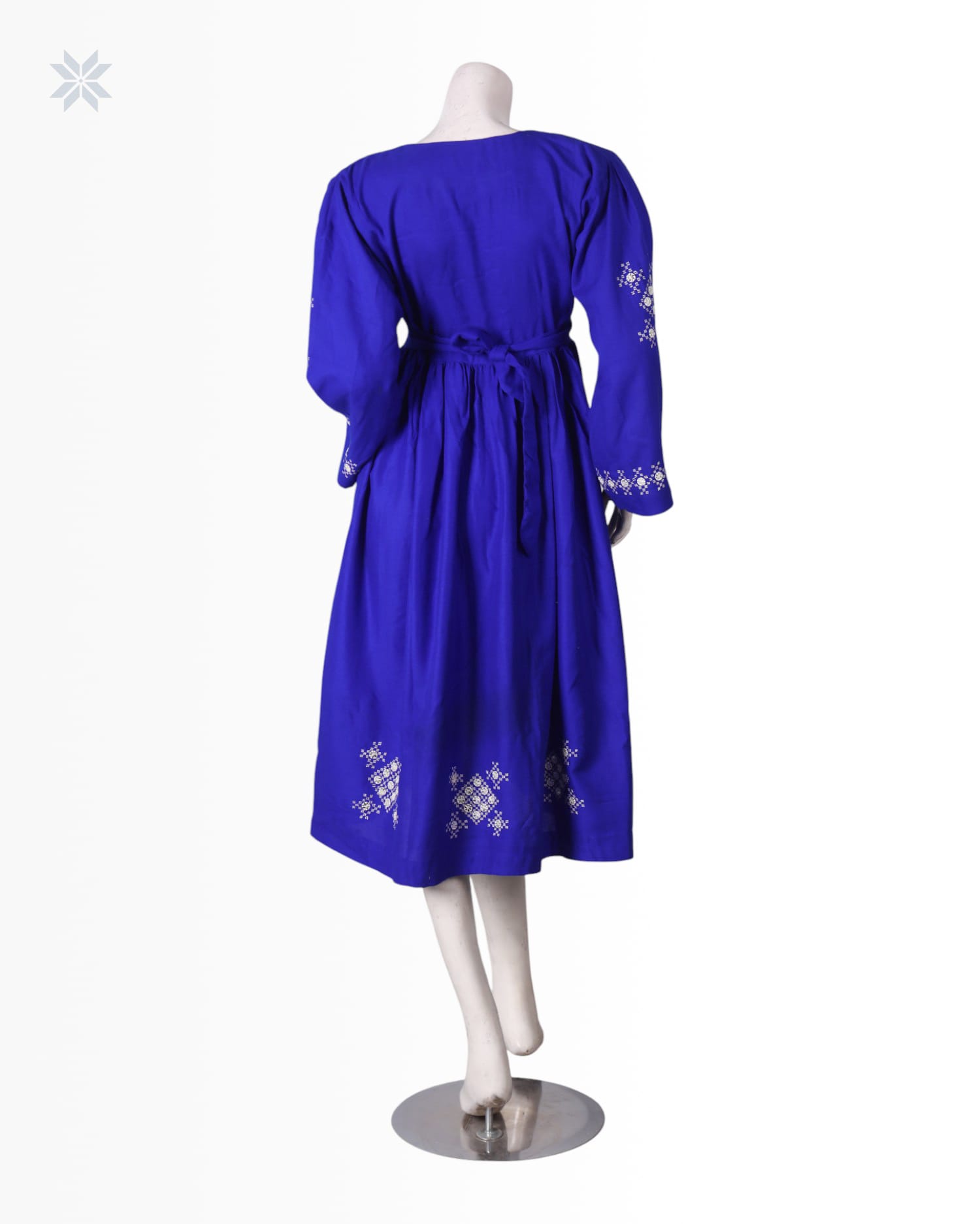 Royal Blue Women’s Glass Embroidered Dress