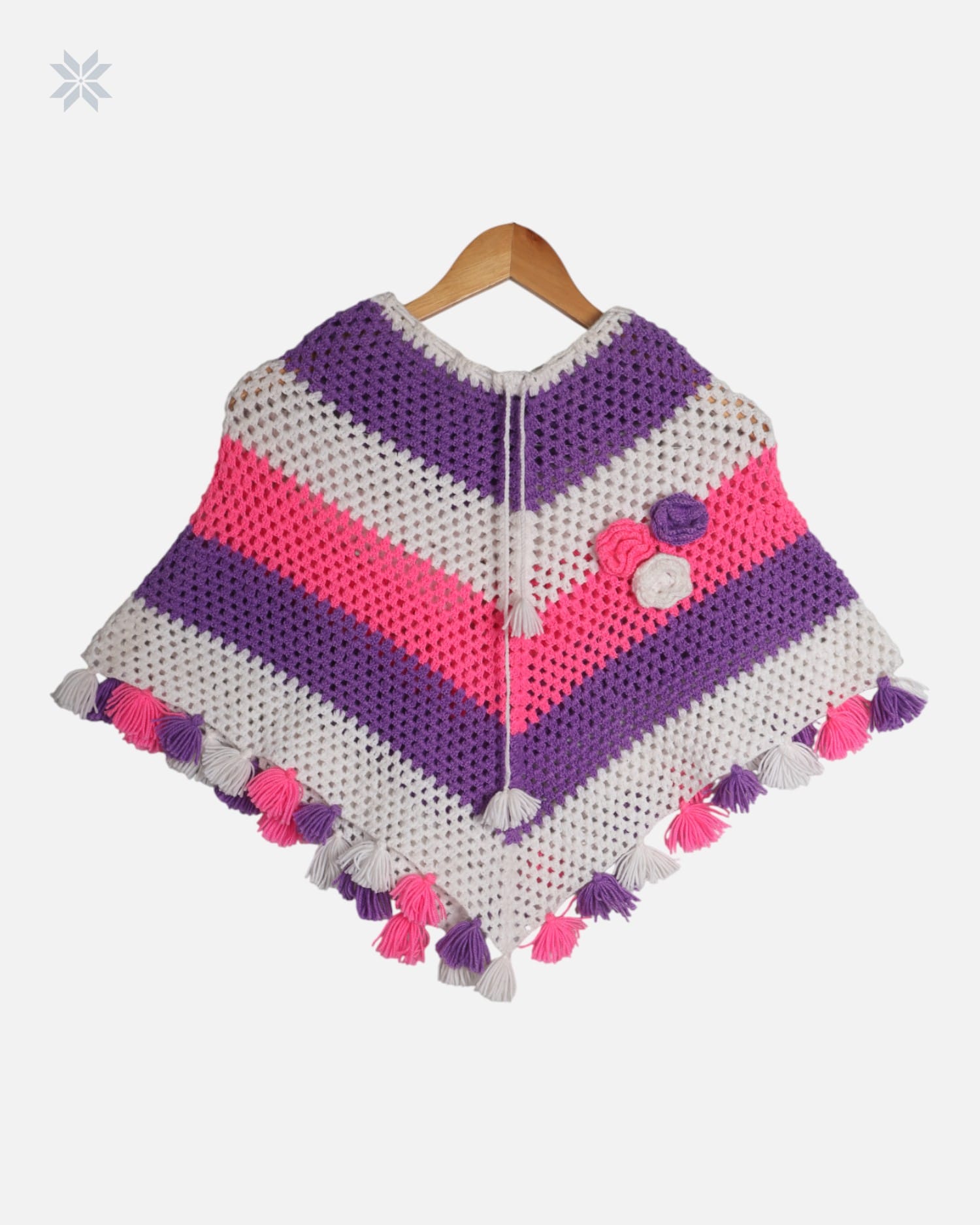 Purple & Pink Yalan Poncho