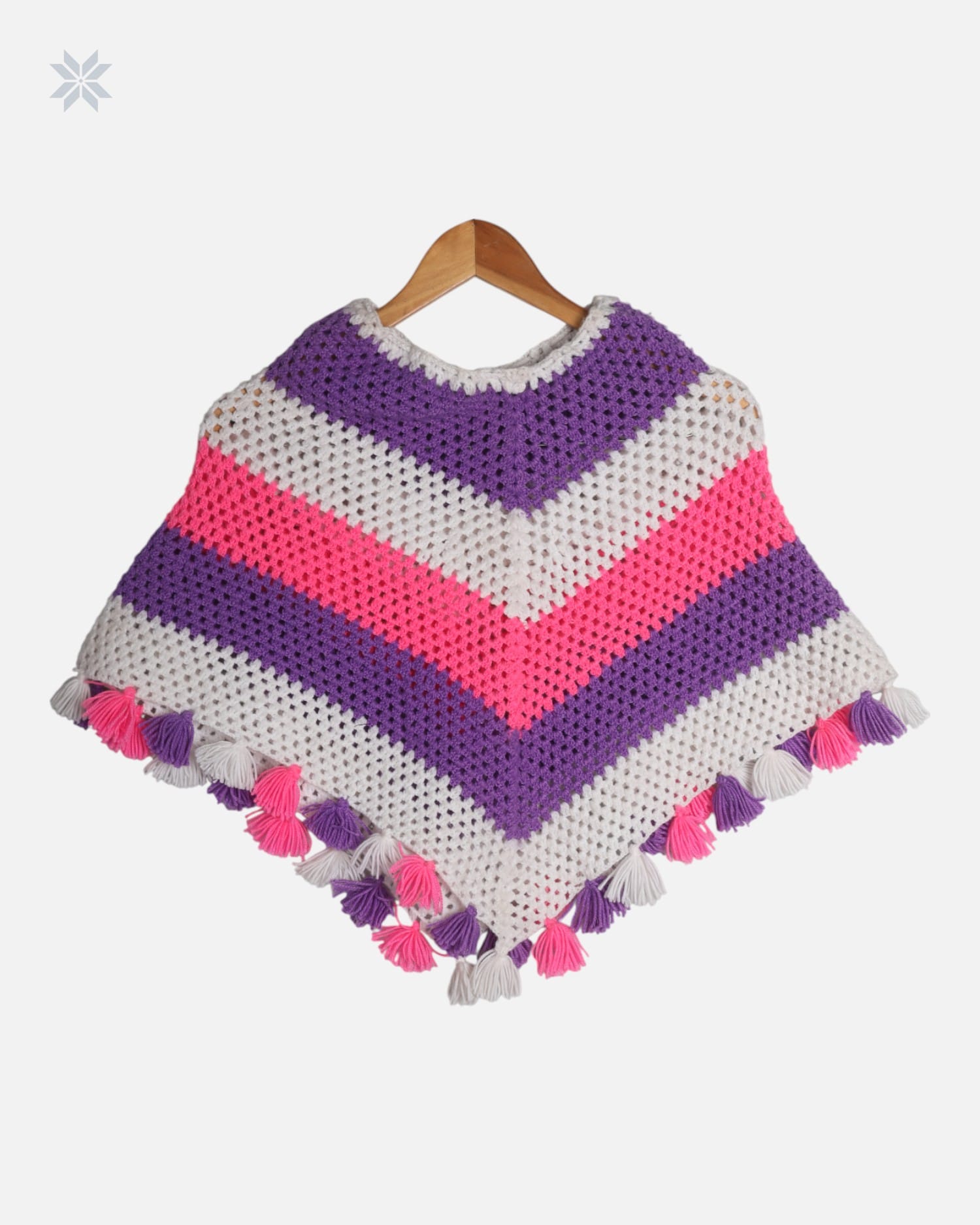 Purple & Pink Yalan Poncho