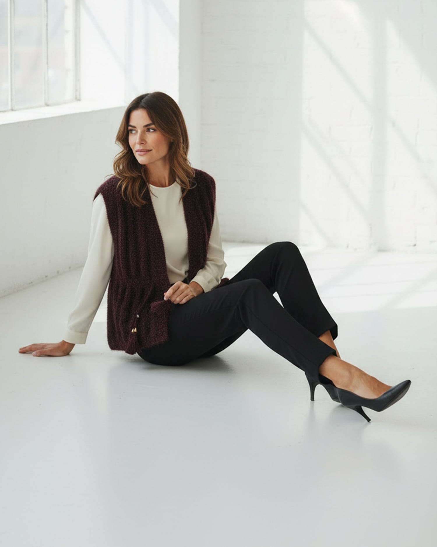 Burgundy Women Jacket