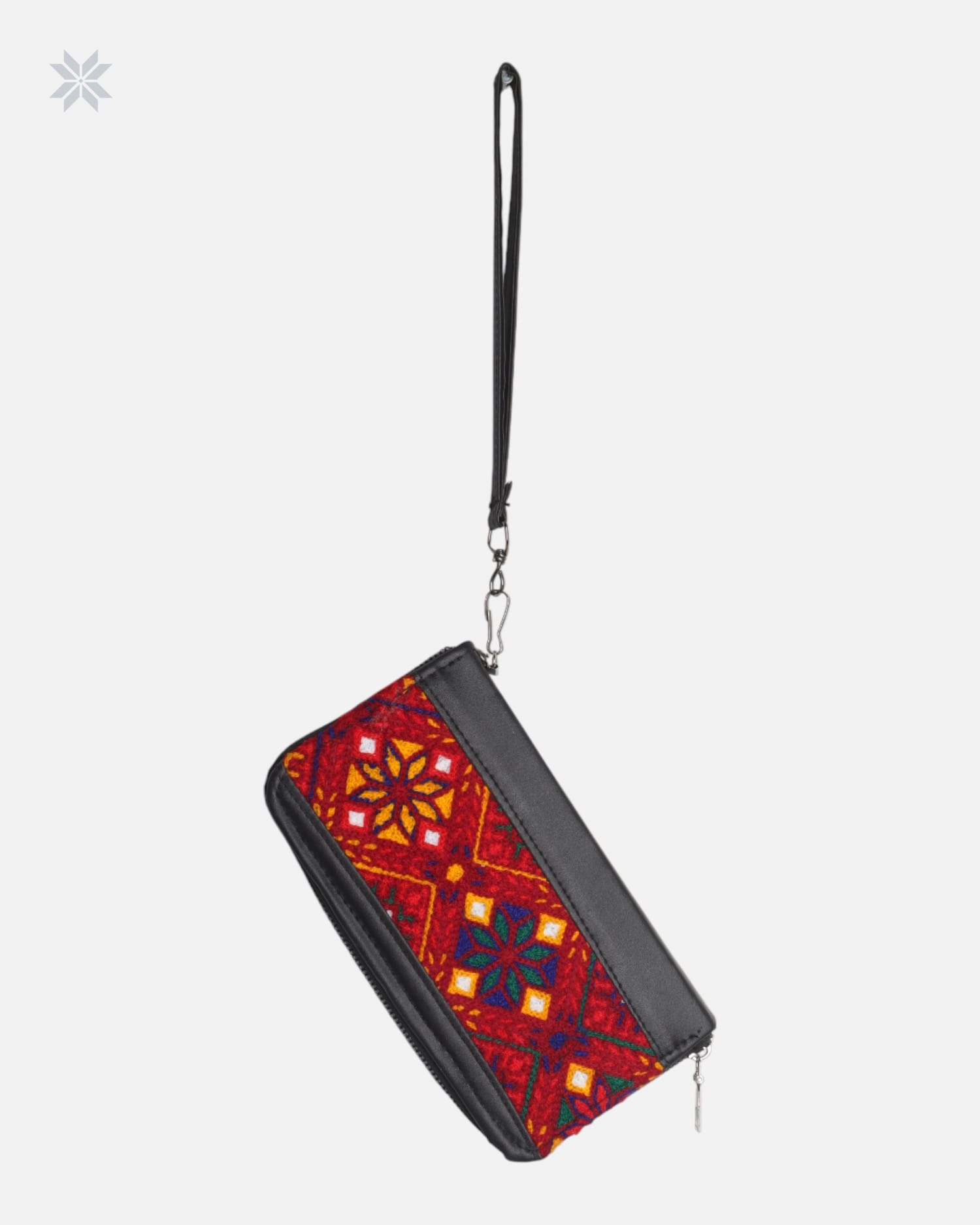 Embroidered Leather Wallet