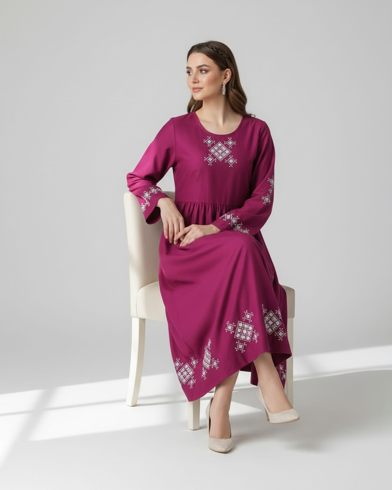 Handmade Women's Embroidered Dress