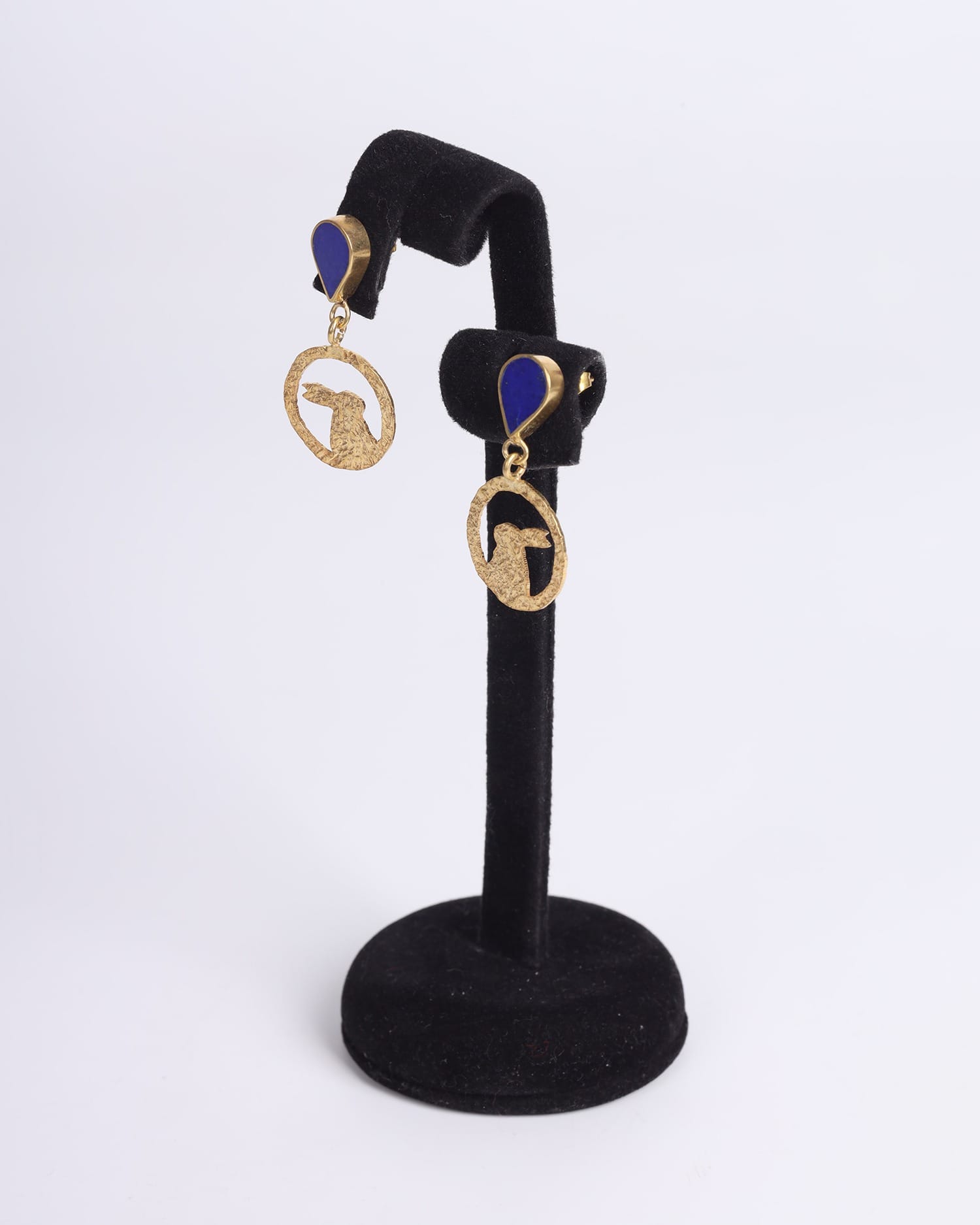 Earrings Lapis Lazuli Rabbit