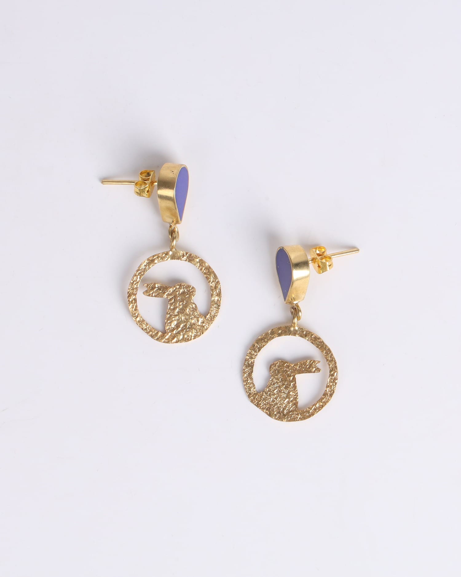 Earrings Lapis Lazuli Rabbit