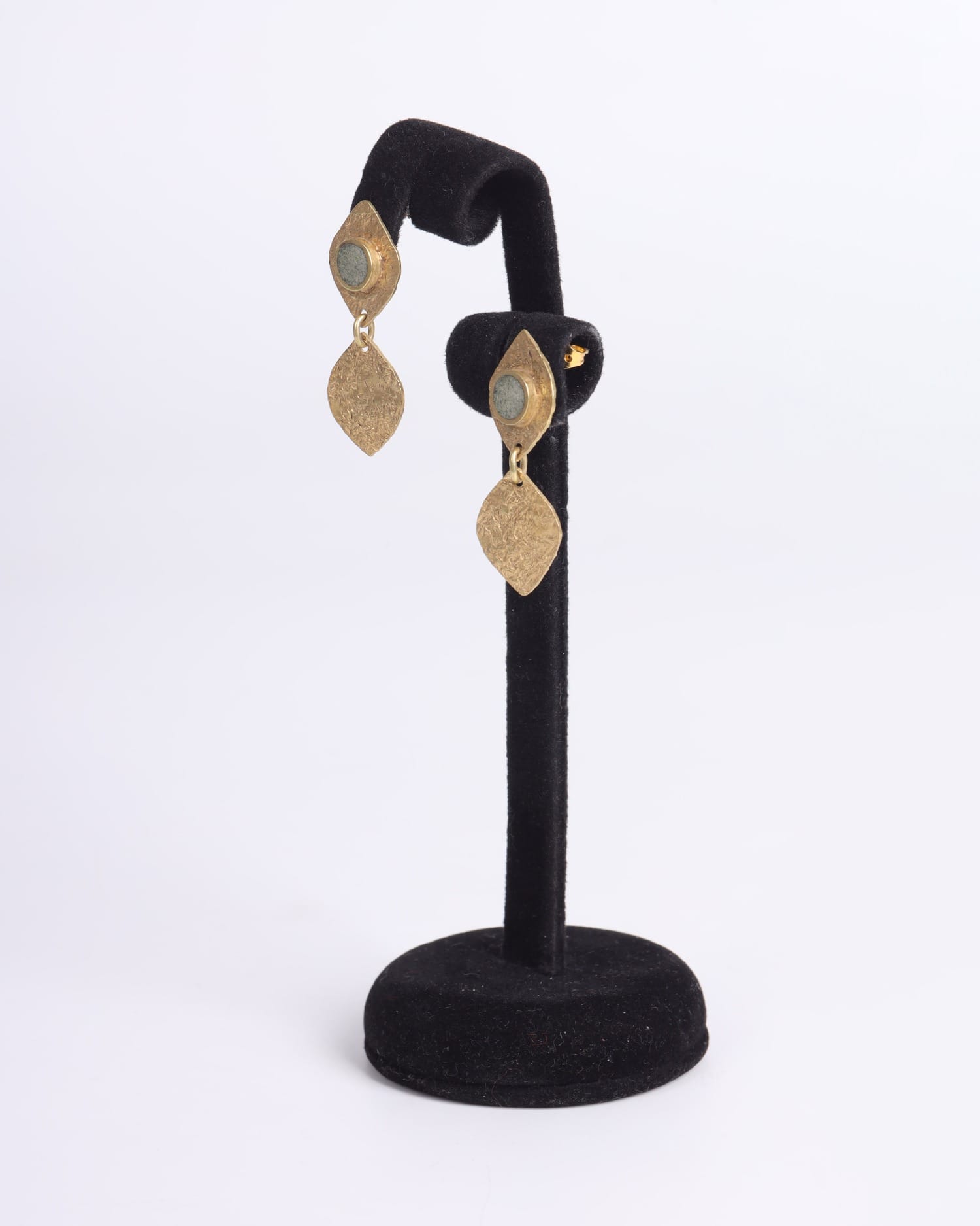 Turquoise Earrings – Unique Gold Plated Deer Eye Design