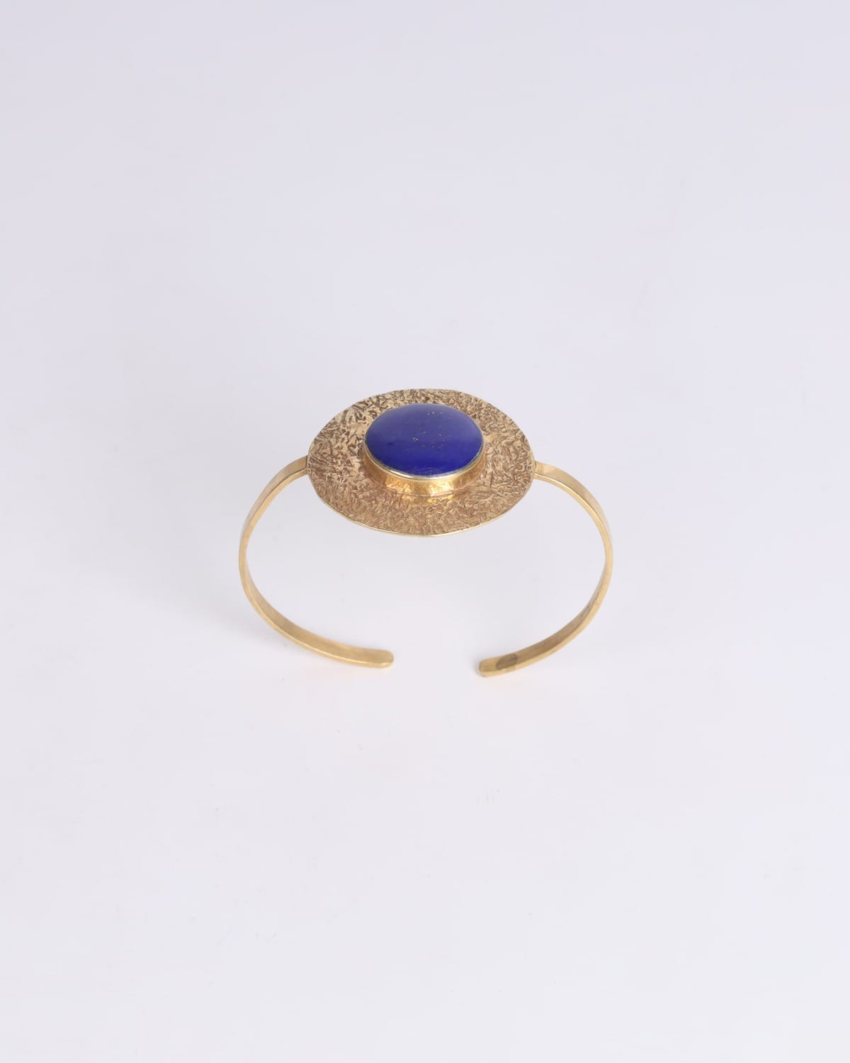 Bangle Elegant Lapis Lazuli – Gold Plated Brass – Afghan Jewelry