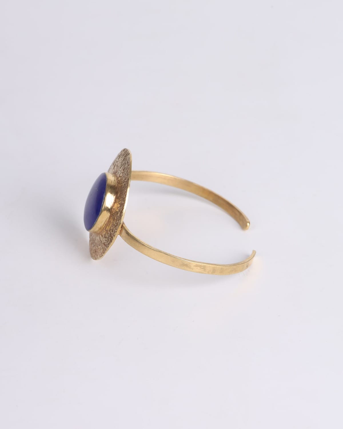 Bangle Elegant Lapis Lazuli – Gold Plated Brass – Afghan Jewelry