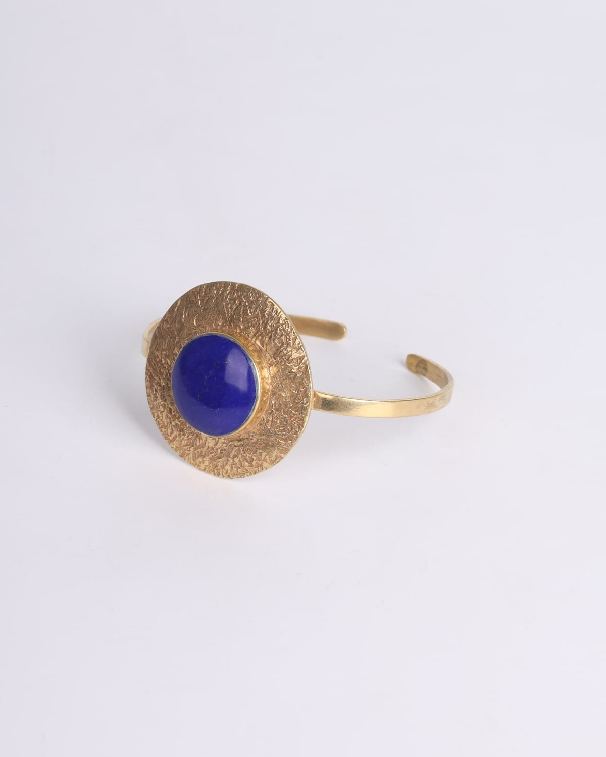 Bangle Elegant Lapis Lazuli – Gold Plated Brass – Afghan Jewelry