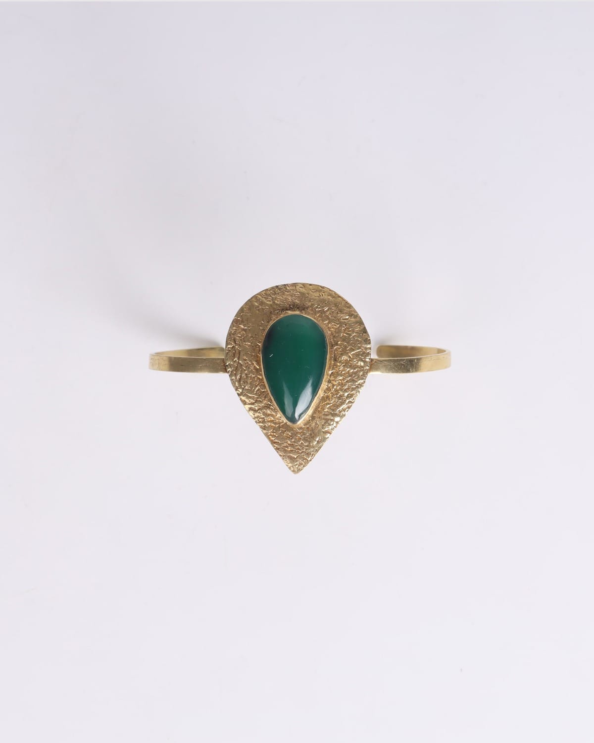 Bangle Chashma Green Agate Cuff Design – Brass & Gold Plated