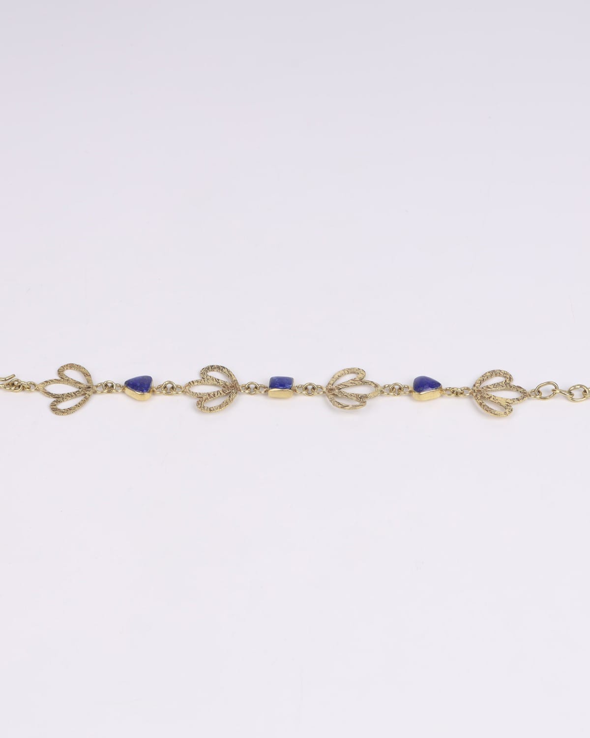Bracelet Luxury Lapis Lazuli – Brass and Gold-Plated Artisan Jewelry