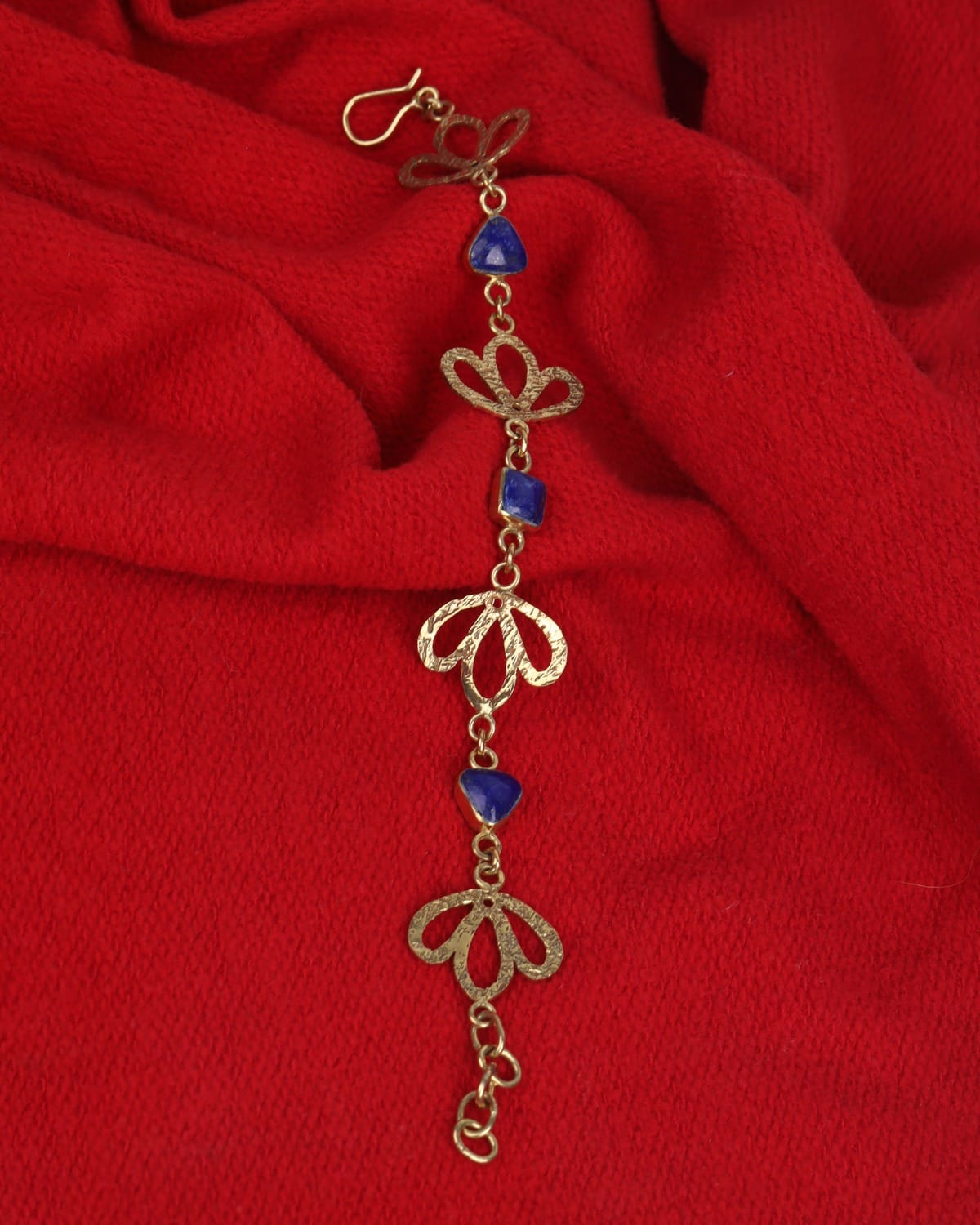 Bracelet Luxury Lapis Lazuli – Brass and Gold-Plated Artisan Jewelry