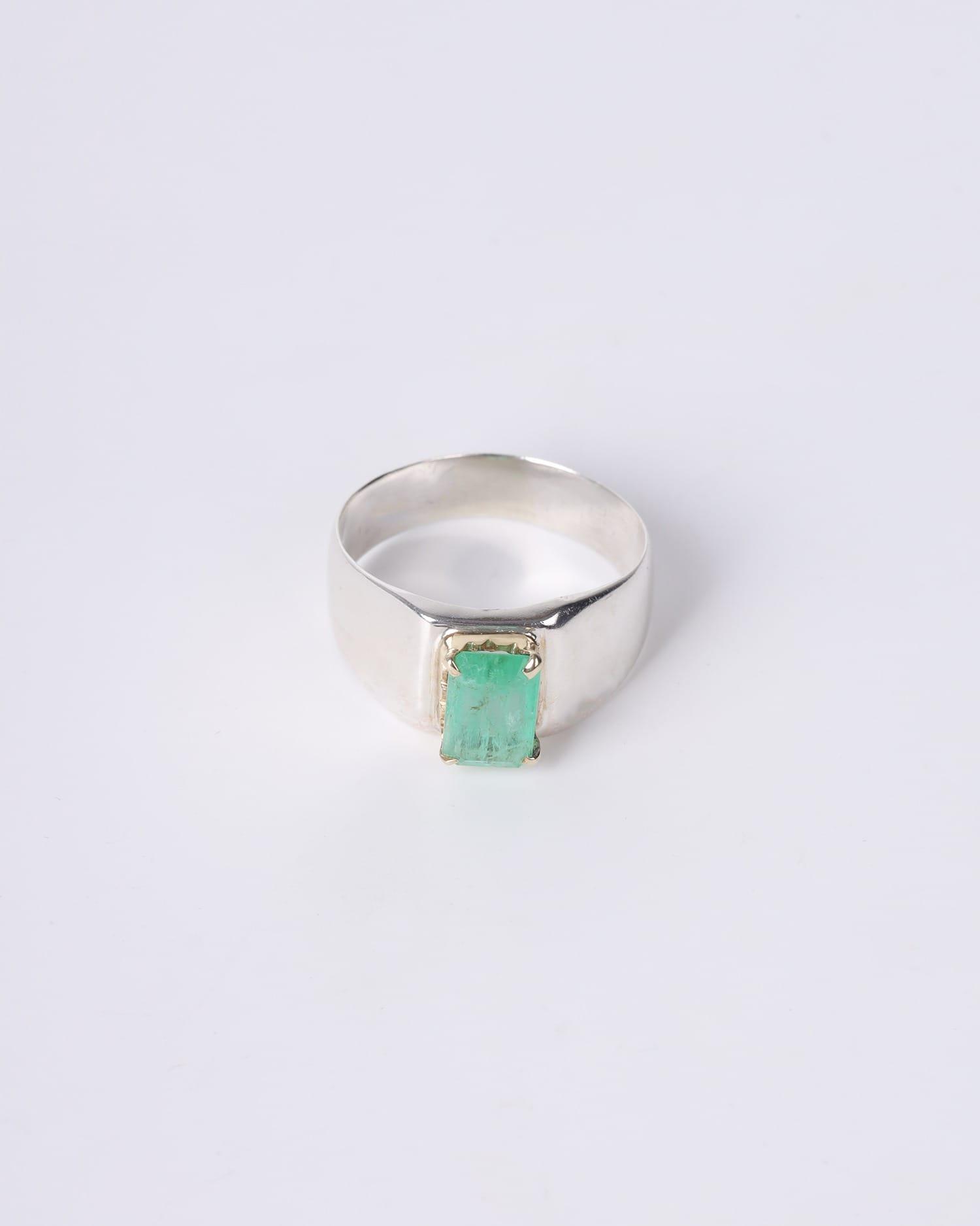 Emerald Ring - 925 Sterling Silver with Panjshir Emerald