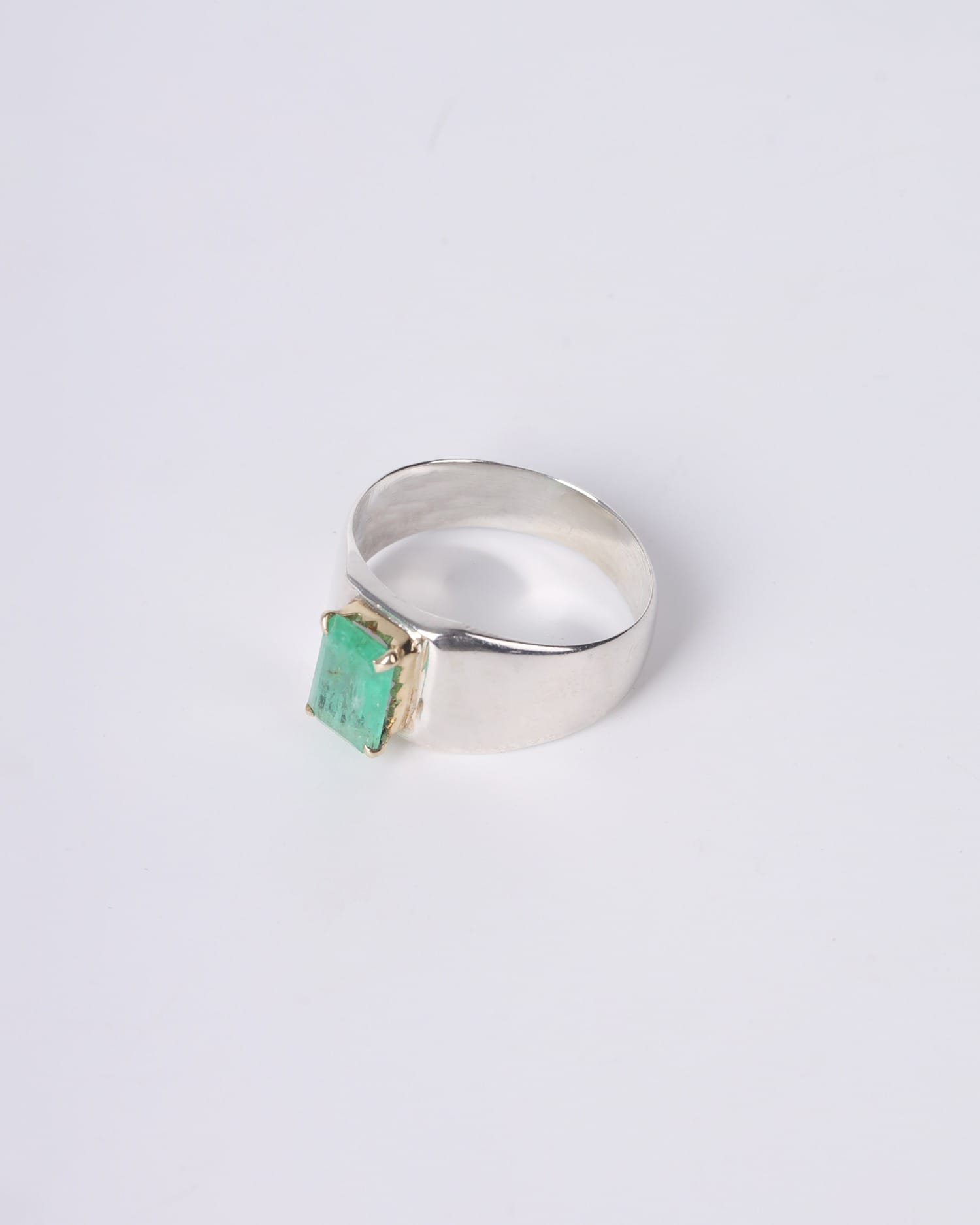 Emerald Ring - 925 Sterling Silver with Panjshir Emerald
