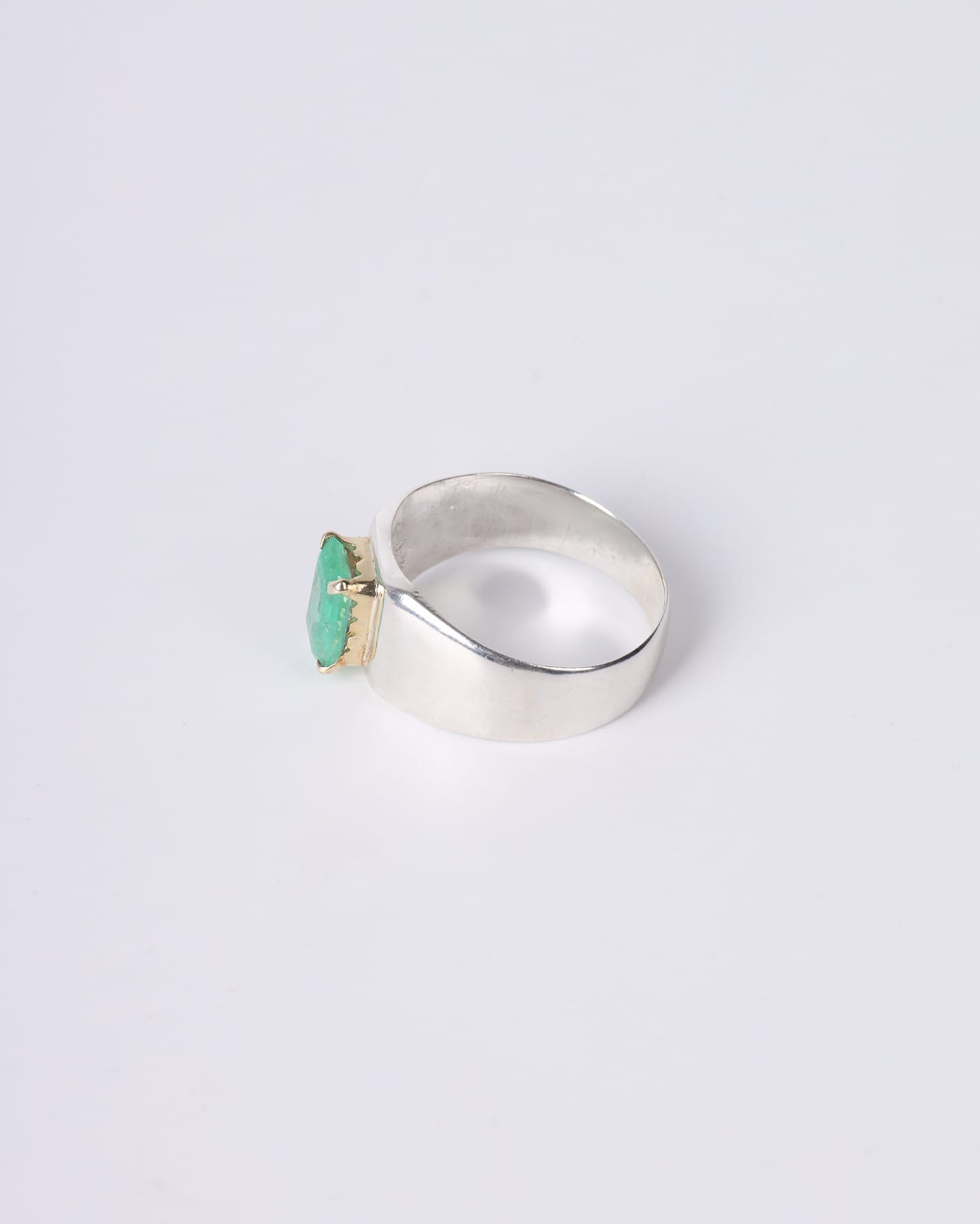 Emerald Ring - 925 Sterling Silver with Panjshir Emerald