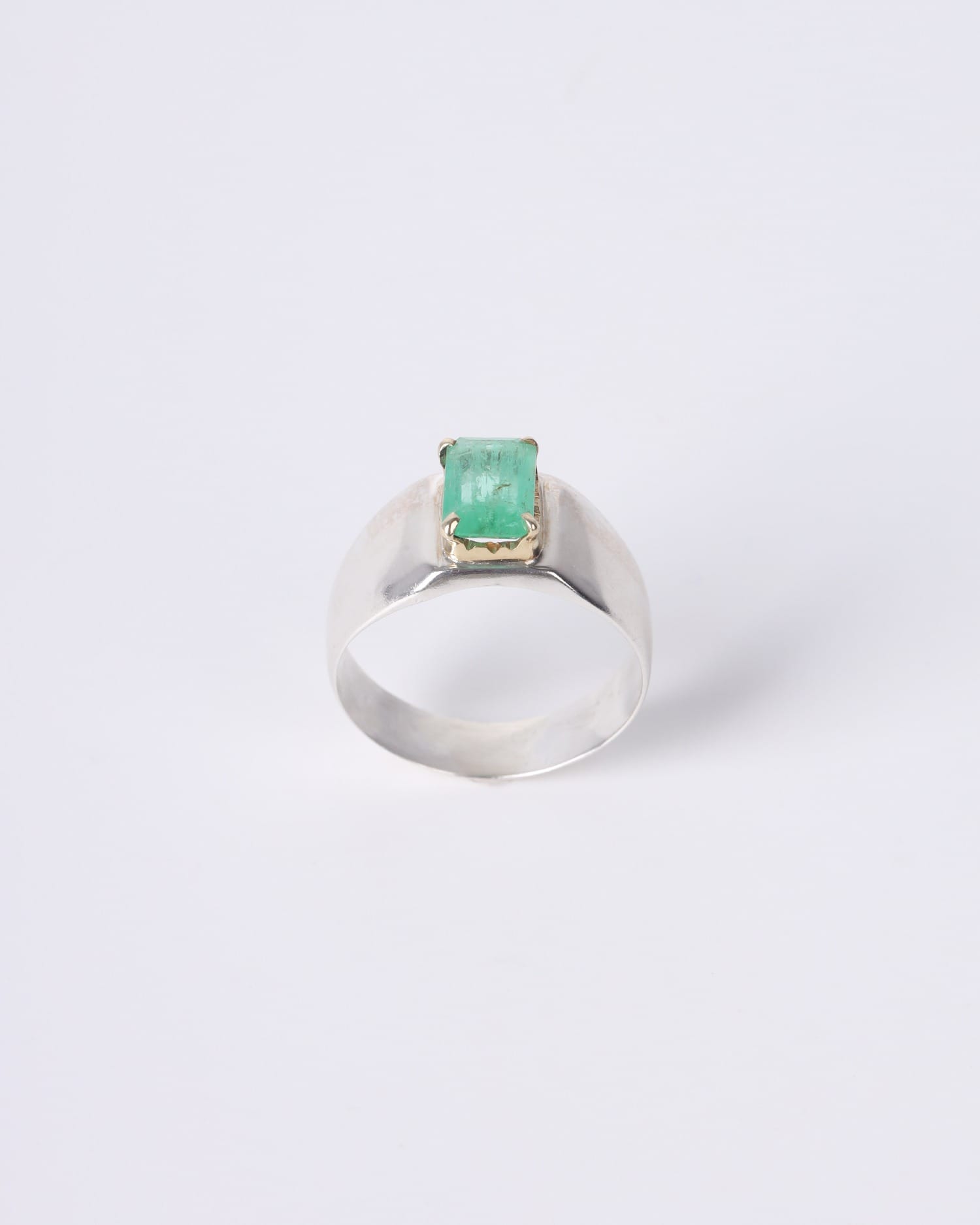 Emerald Ring - 925 Sterling Silver with Panjshir Emerald