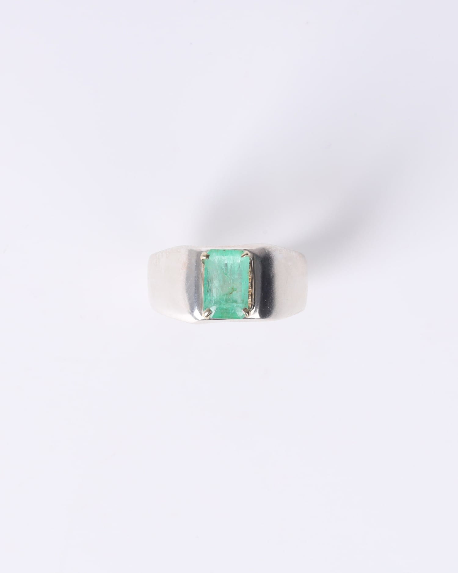 Emerald Ring - 925 Sterling Silver with Panjshir Emerald