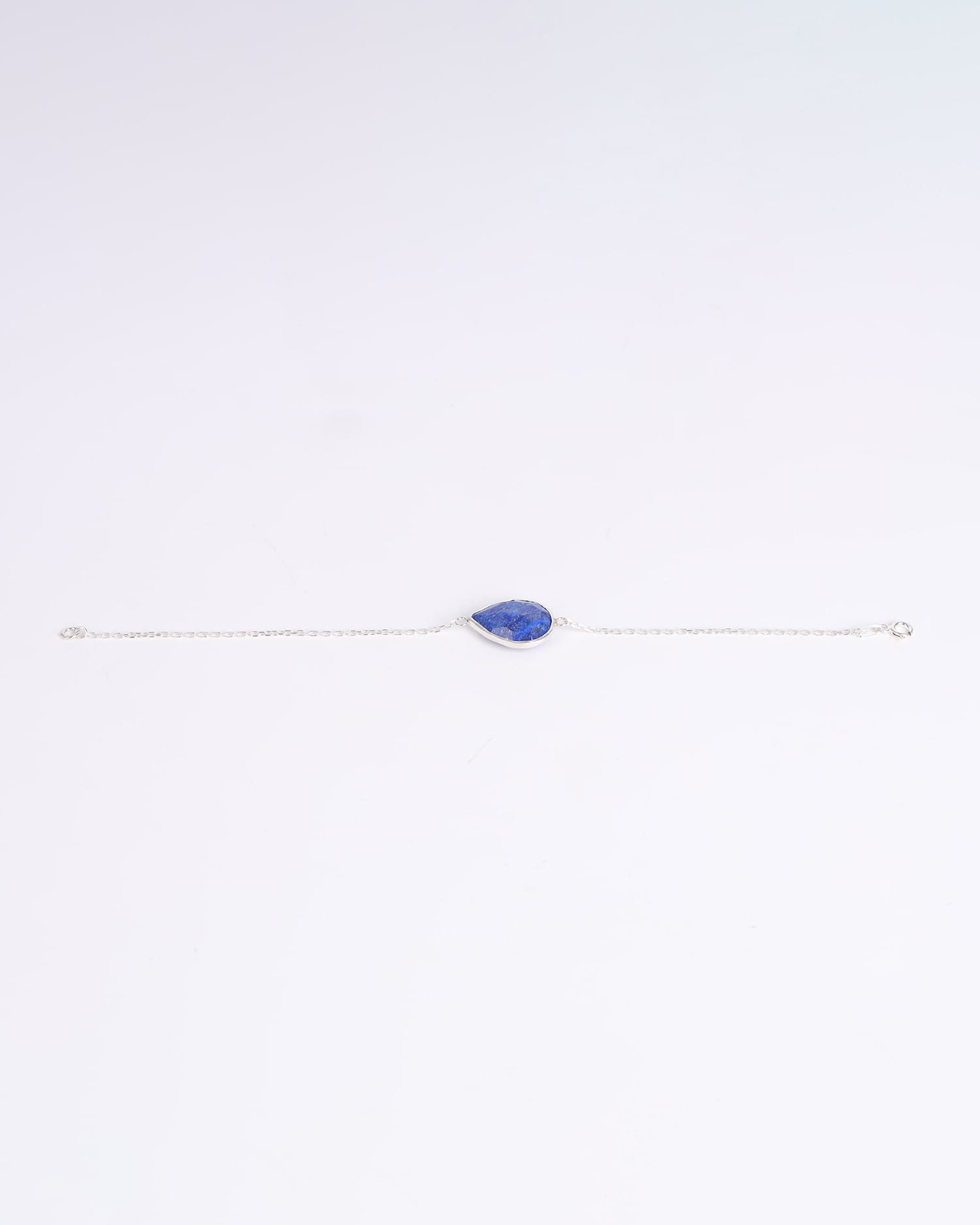 Lapis Lazuli Teardrop Bracelet – Reversible Mongol Design Afghan Sterling Silver Jewelry