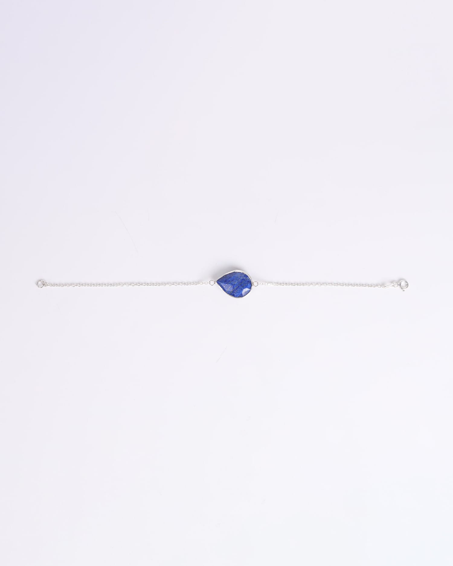 Lapis Lazuli Teardrop Bracelet – Reversible Mongol Design Afghan Sterling Silver Jewelry