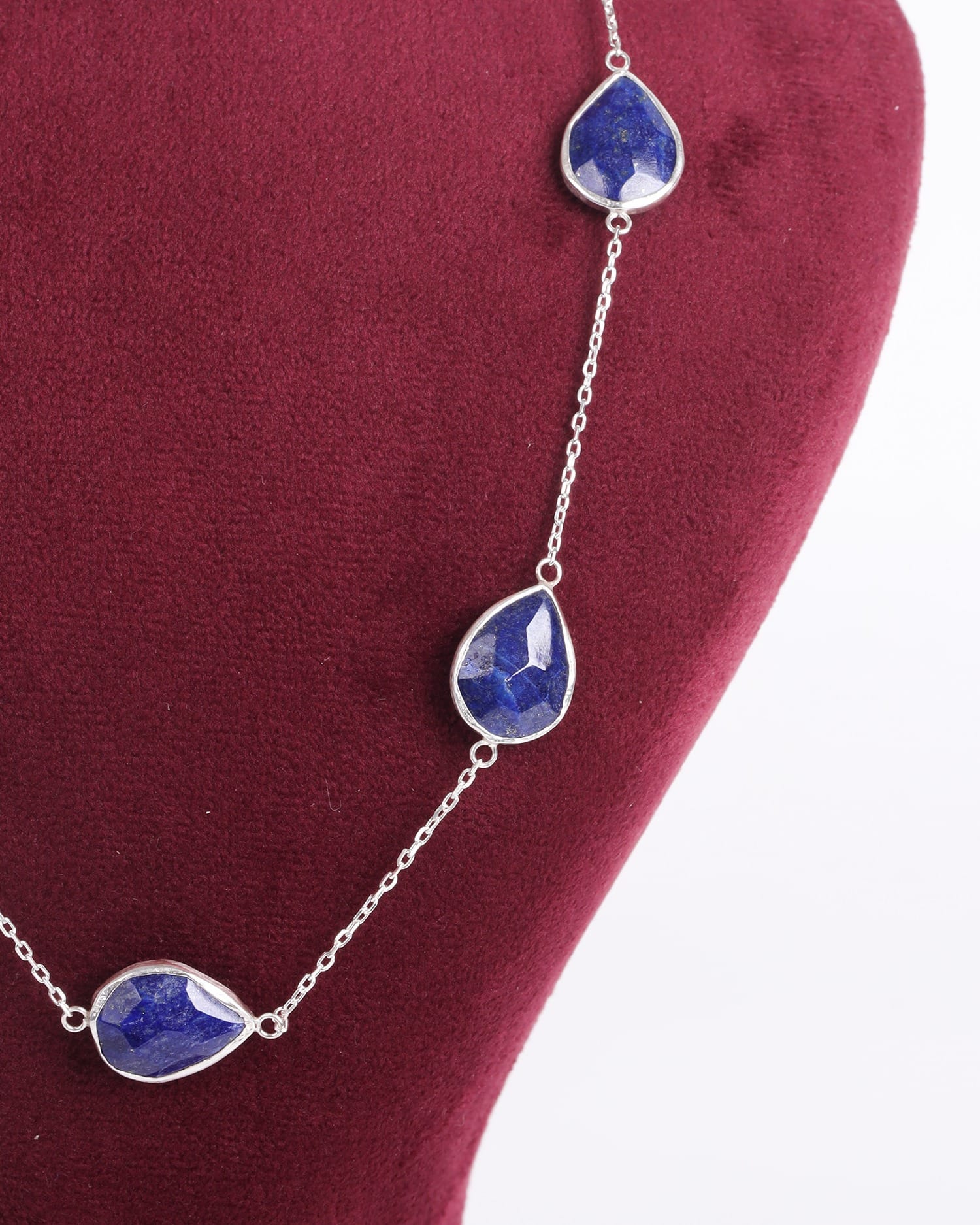 Blue Lapis Lazuli Necklace & Earrings – Traditional Afghan Jewelry