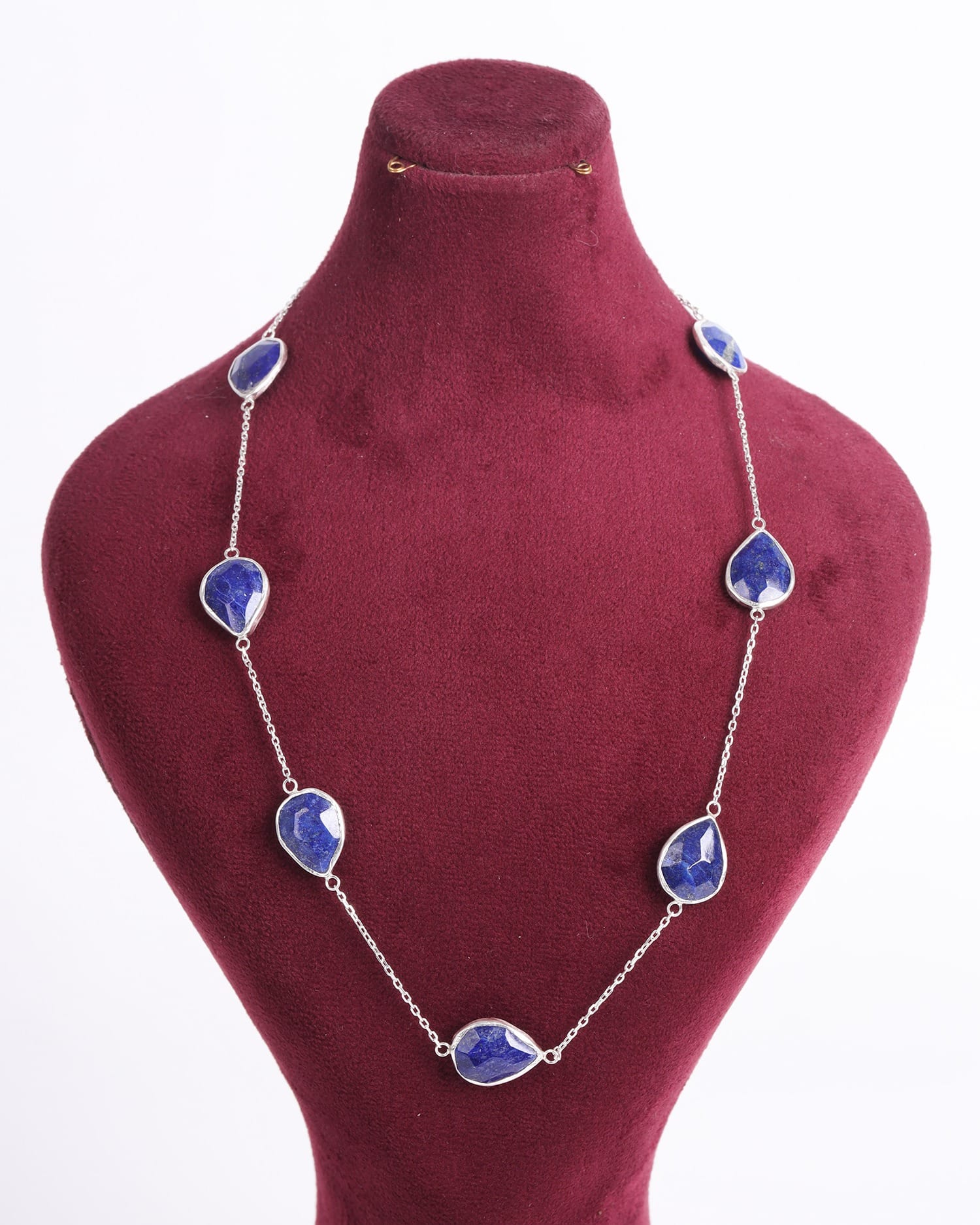 Blue Lapis Lazuli Necklace & Earrings – Traditional Afghan Jewelry