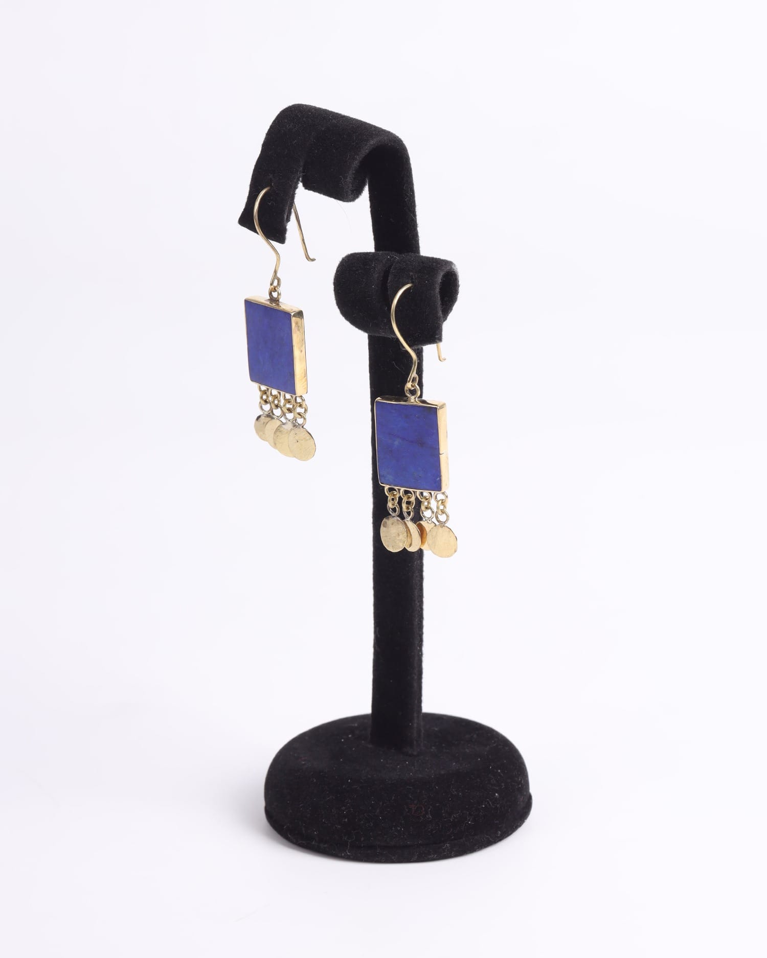Royal Blue Lapis Lazuli Jewelry Set – Afghan Artisan Gold Plated Necklace & Earrings