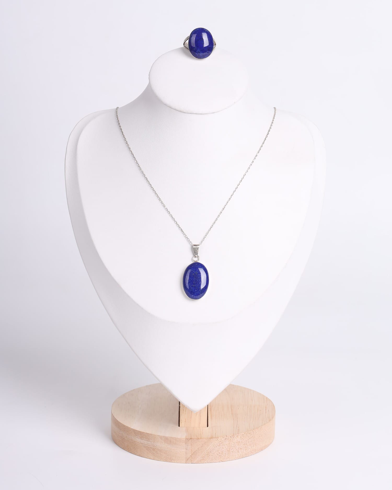 Necklace & Ring Set – Badakhshan Gemstone Silver Jewelry