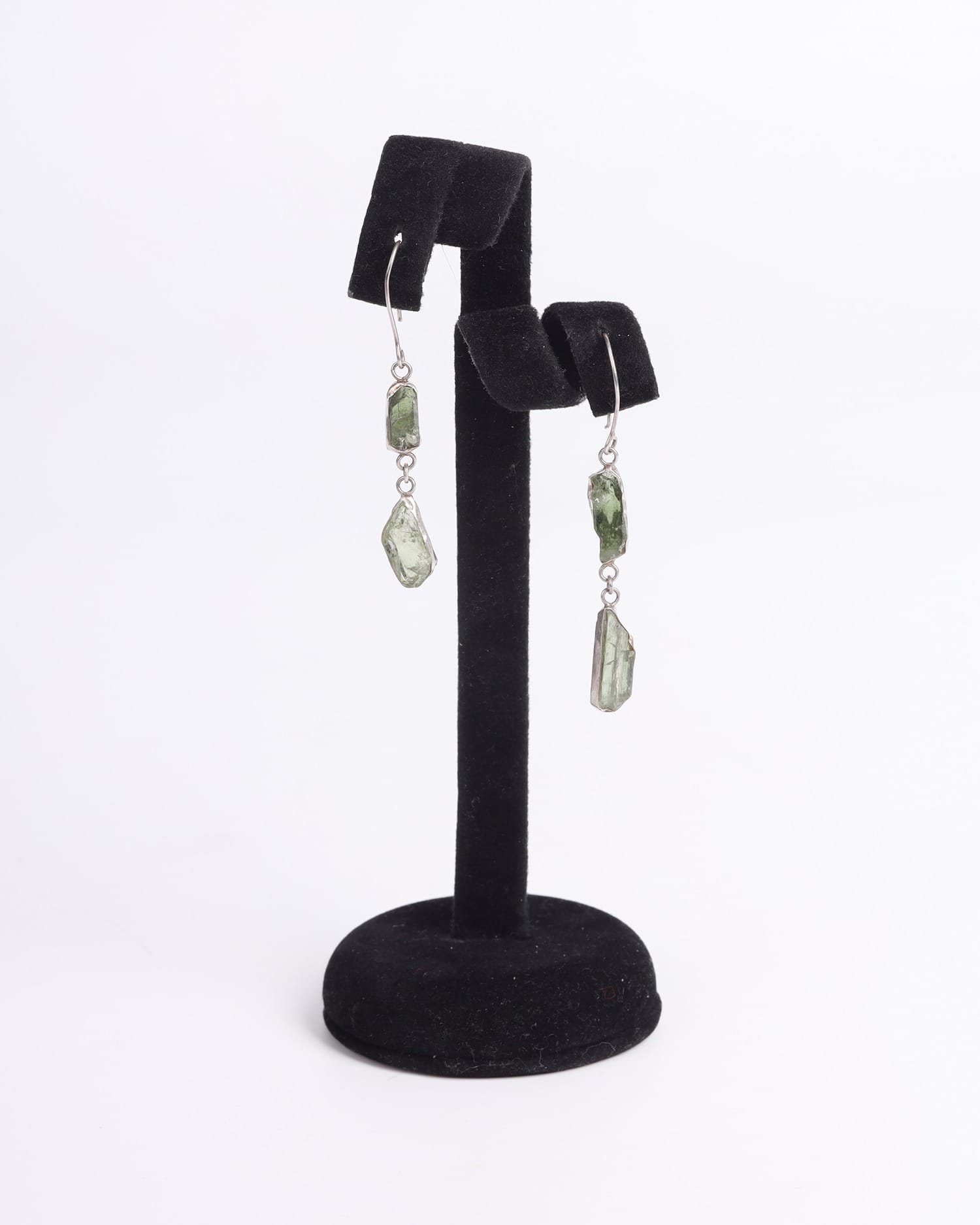 Raw Peridot Necklace, Earrings & Ring Set – Afghan Green Gemstone Handmade Jewelry