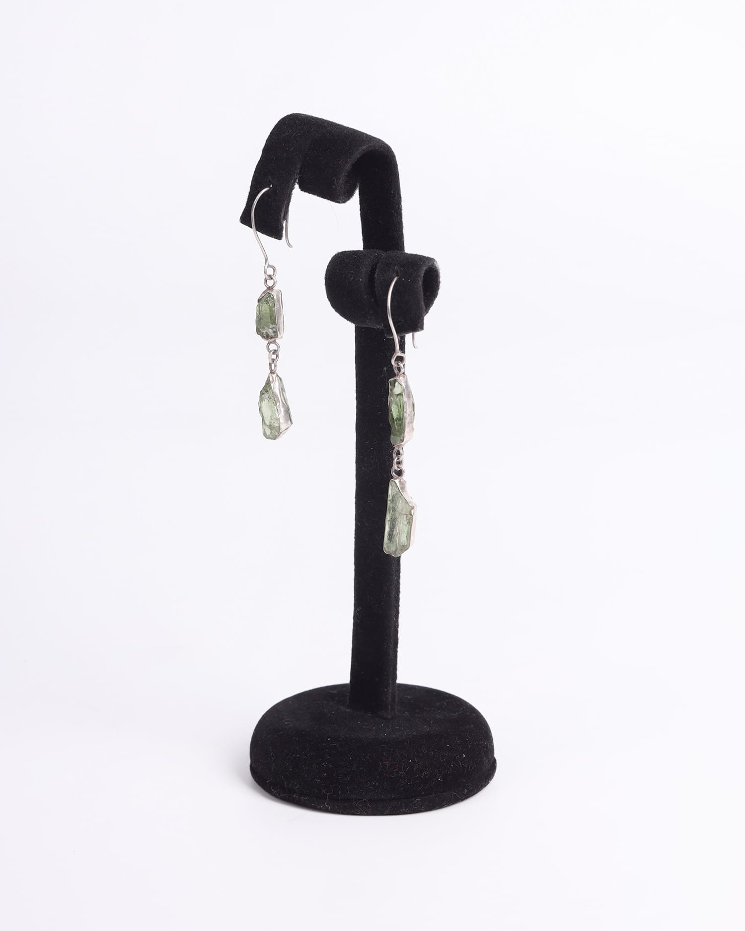 Raw Peridot Necklace, Earrings & Ring Set – Afghan Green Gemstone Handmade Jewelry