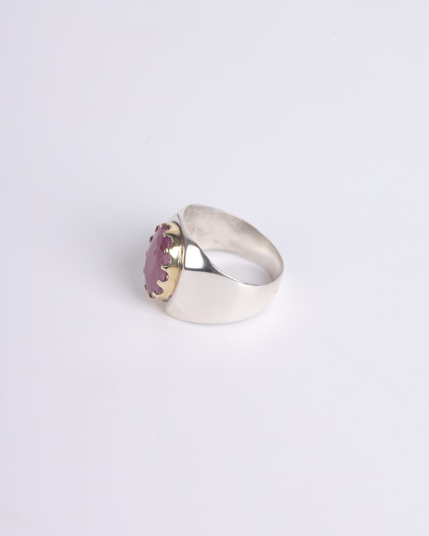 Classic Men's Silver Ring with 5.05ct Ruby Gemstone
