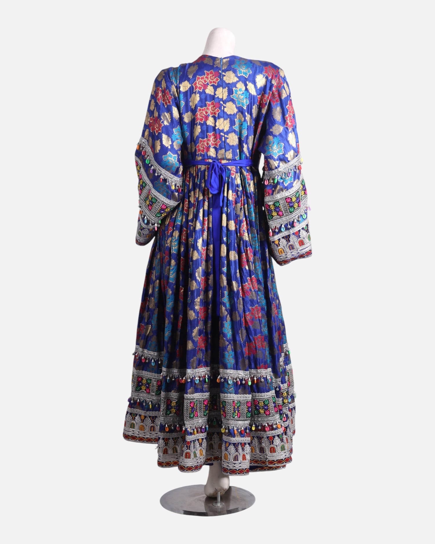 Afghan Ganda Dress for Women – Royal Blue Banarasi Embroidered Eid Outfit | Aseel