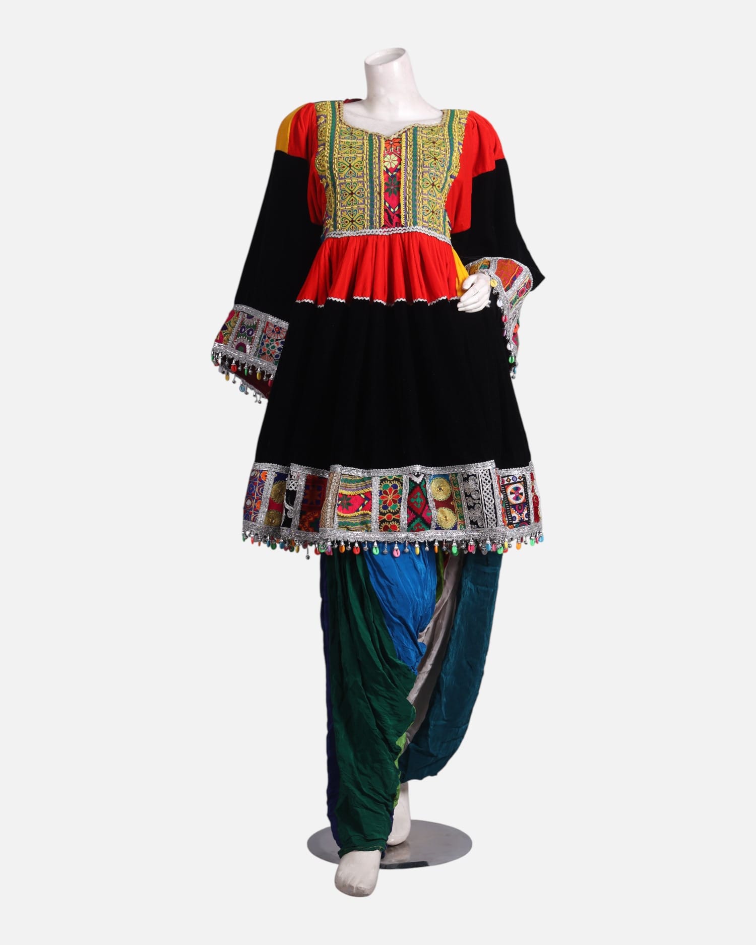 Colorful Afghan Gand Afghani – Handmade Cultural Dress for Eid & Weddings | Aseel